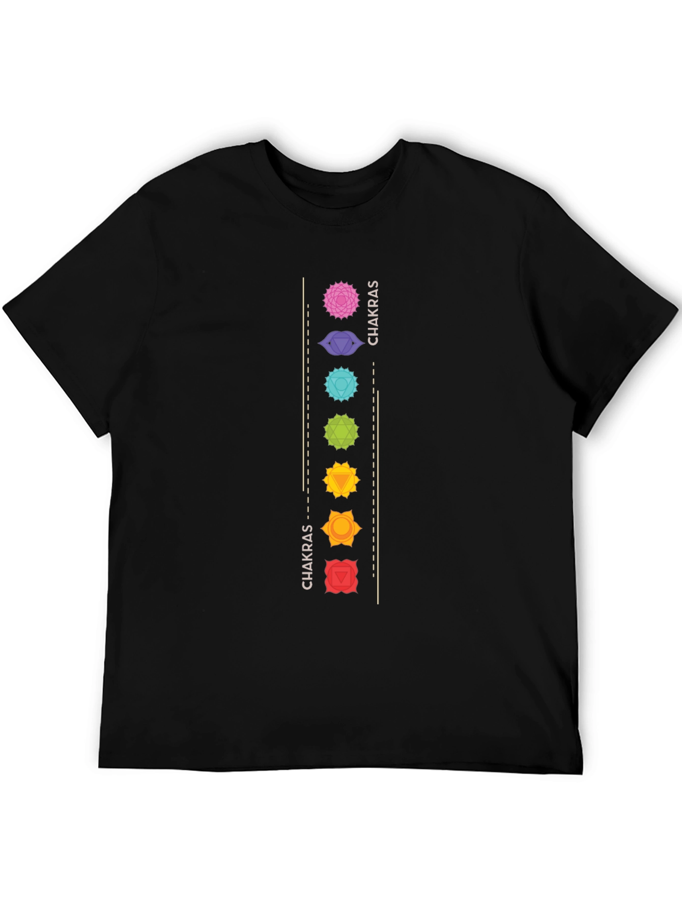 Chakra Design Black T-Shirt for Men