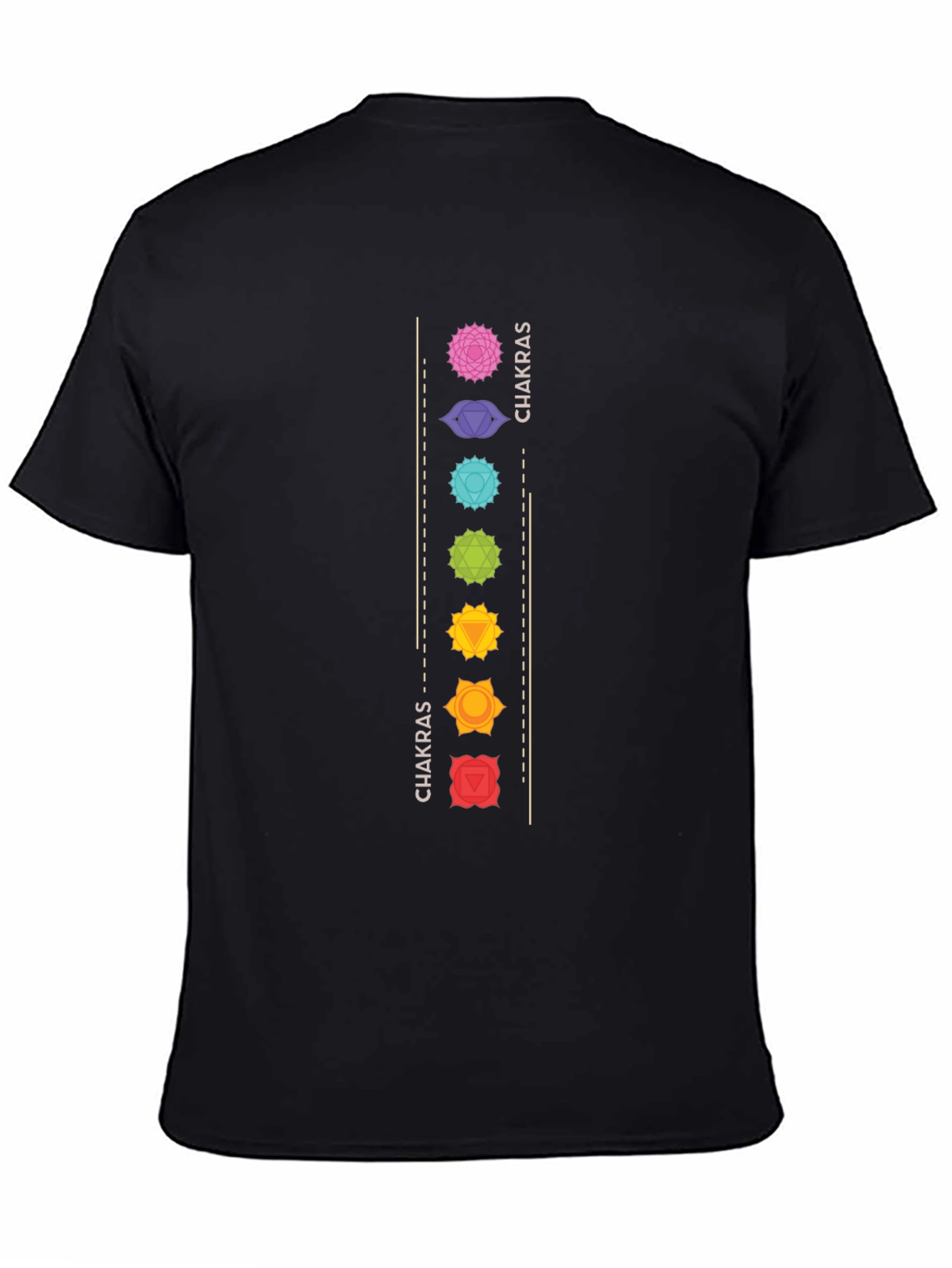 Chakra Design Black T-Shirt for Men