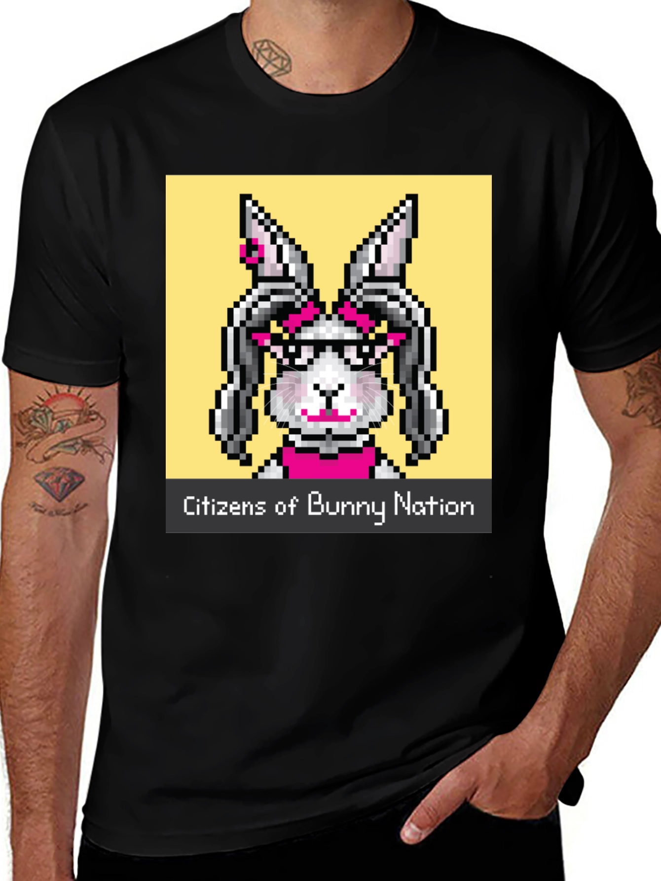 Citizens of Bunny Nation Black T-Shirt