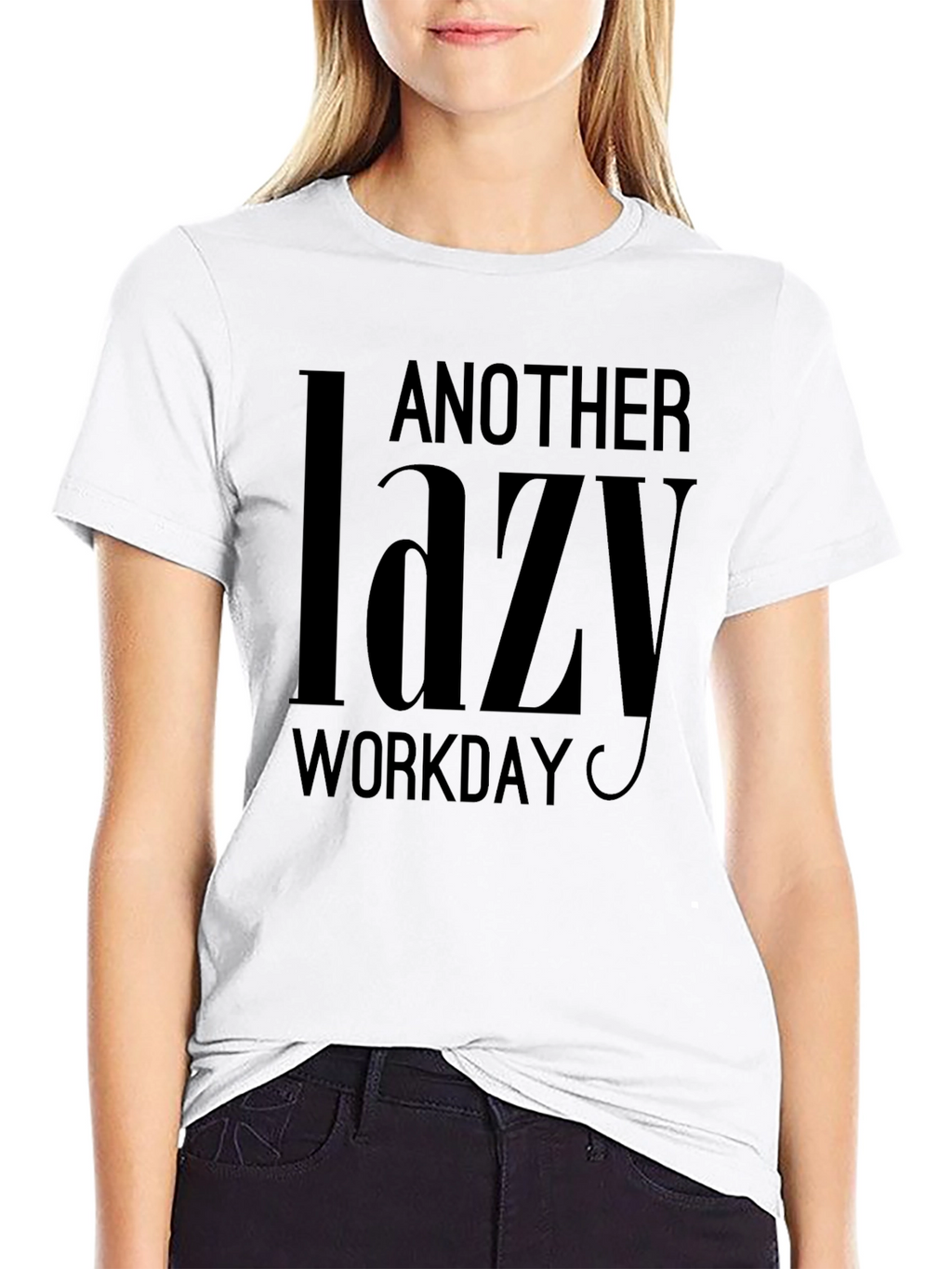 Another Lazy Workday Black T-Shirt