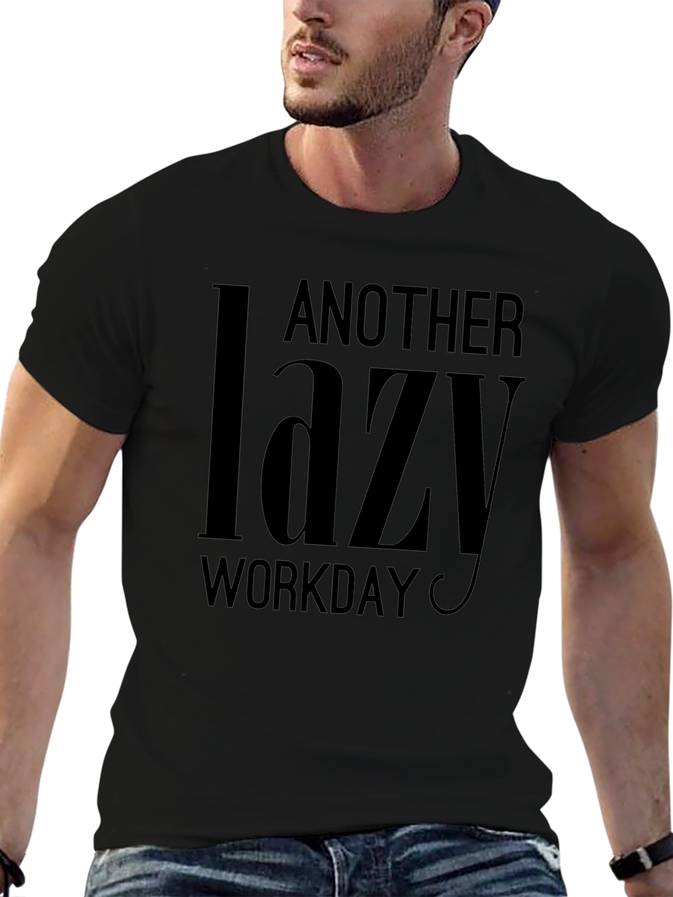 Another Lazy Workday Black T-Shirt