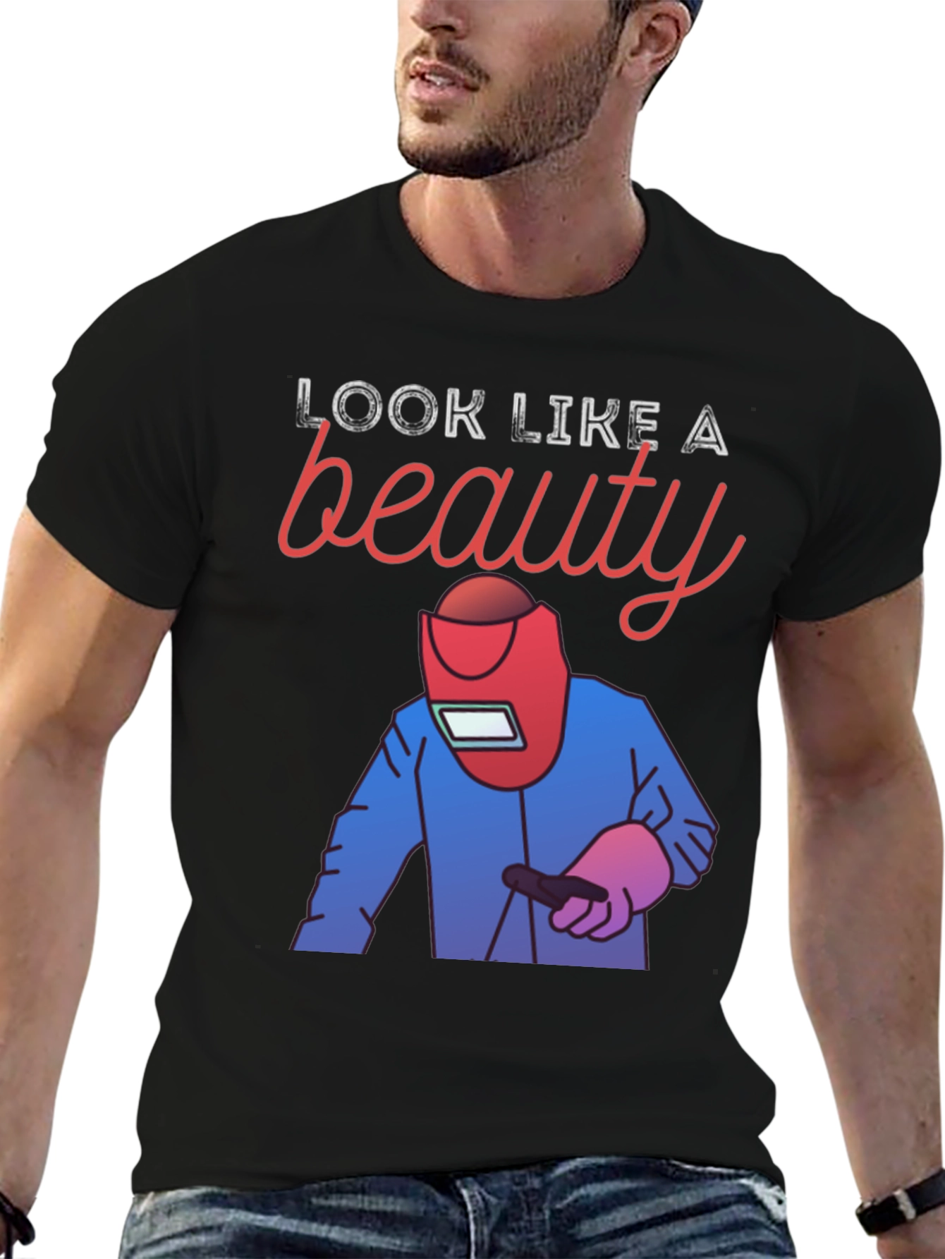 Welder Beauty Graphic Tee - Black Cotton T-Shirt