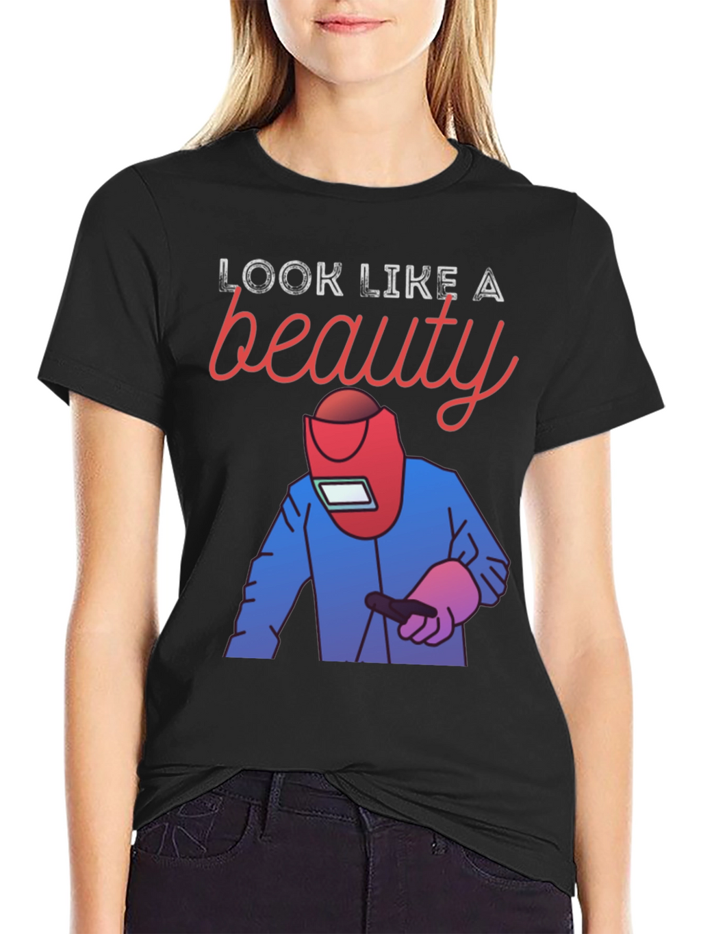 Welder Beauty Graphic Tee - Black Cotton T-Shirt