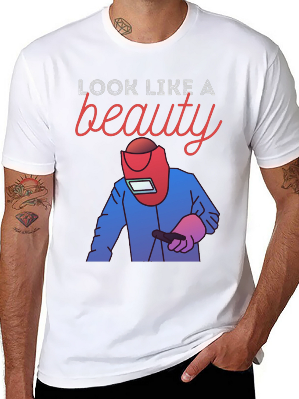Welder Beauty Graphic Tee - Black Cotton T-Shirt