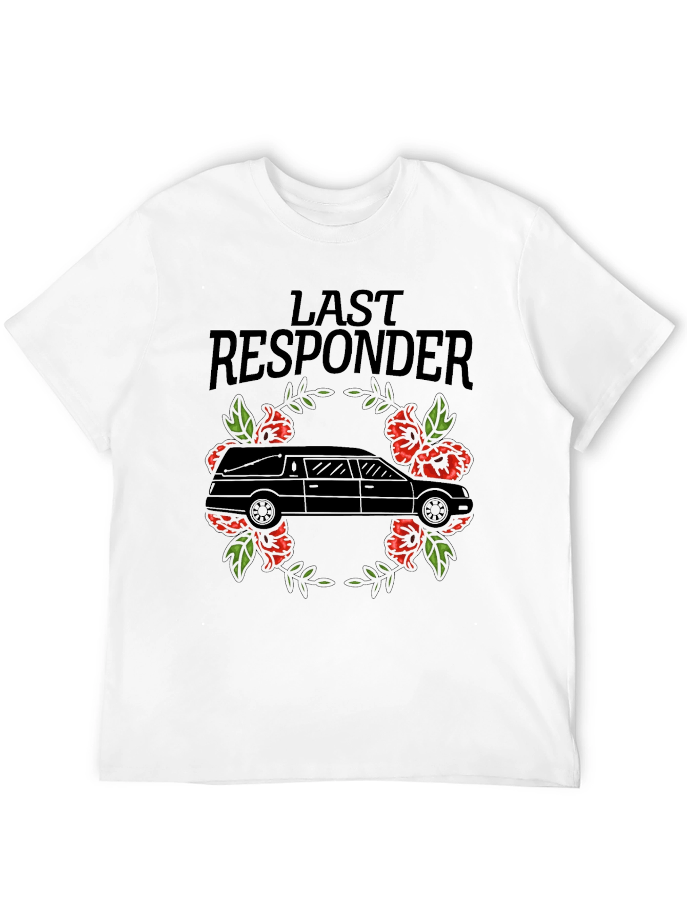 Last Responder Hearse Graphic T-Shirt