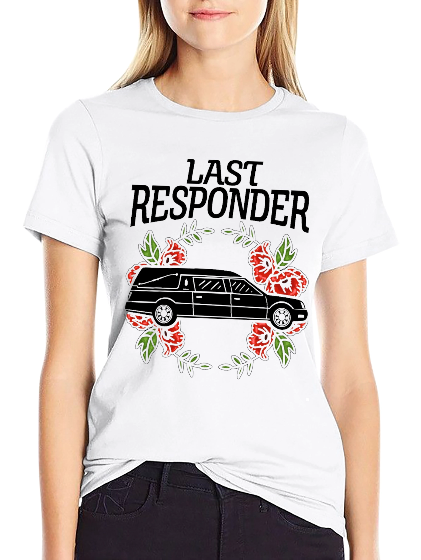 Last Responder Hearse Graphic T-Shirt