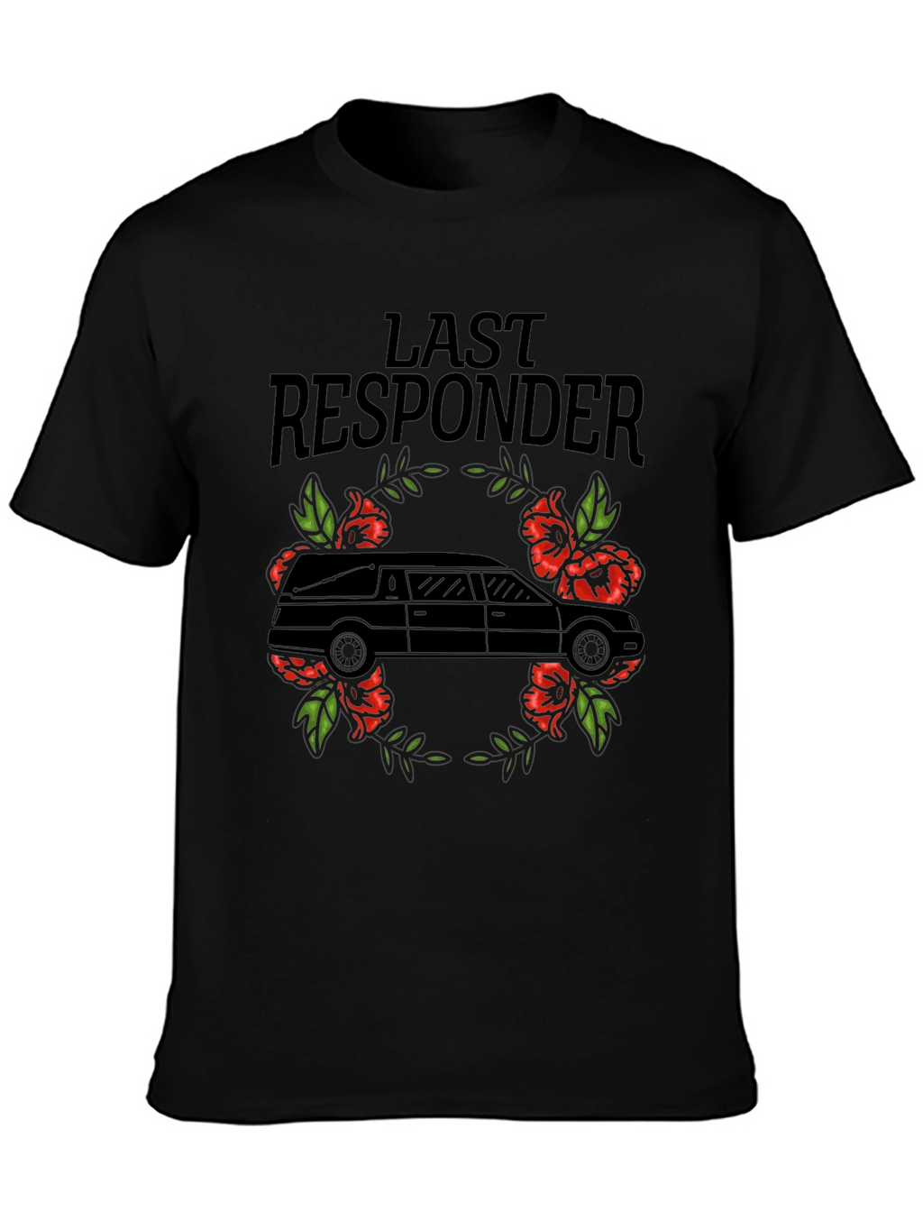 Last Responder Hearse Graphic T-Shirt