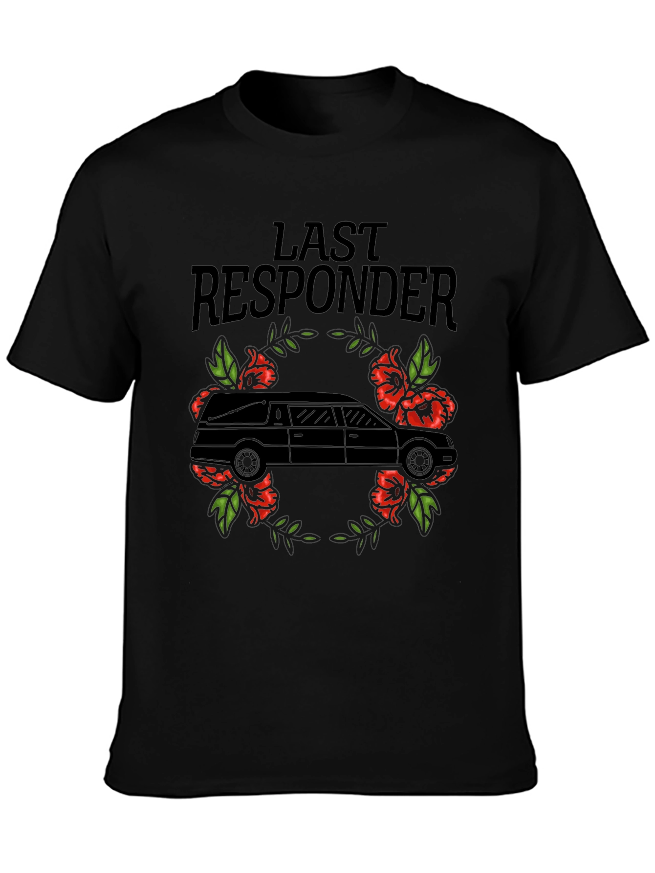 Last Responder Hearse Graphic T-Shirt