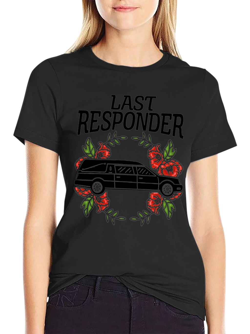 Last Responder Hearse Graphic T-Shirt
