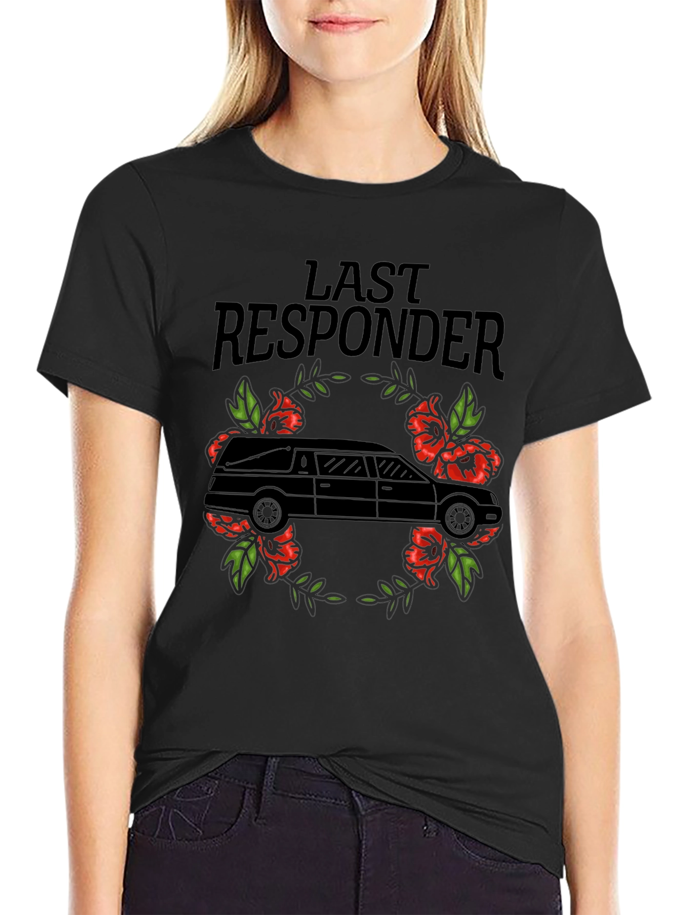 Last Responder Hearse Graphic T-Shirt