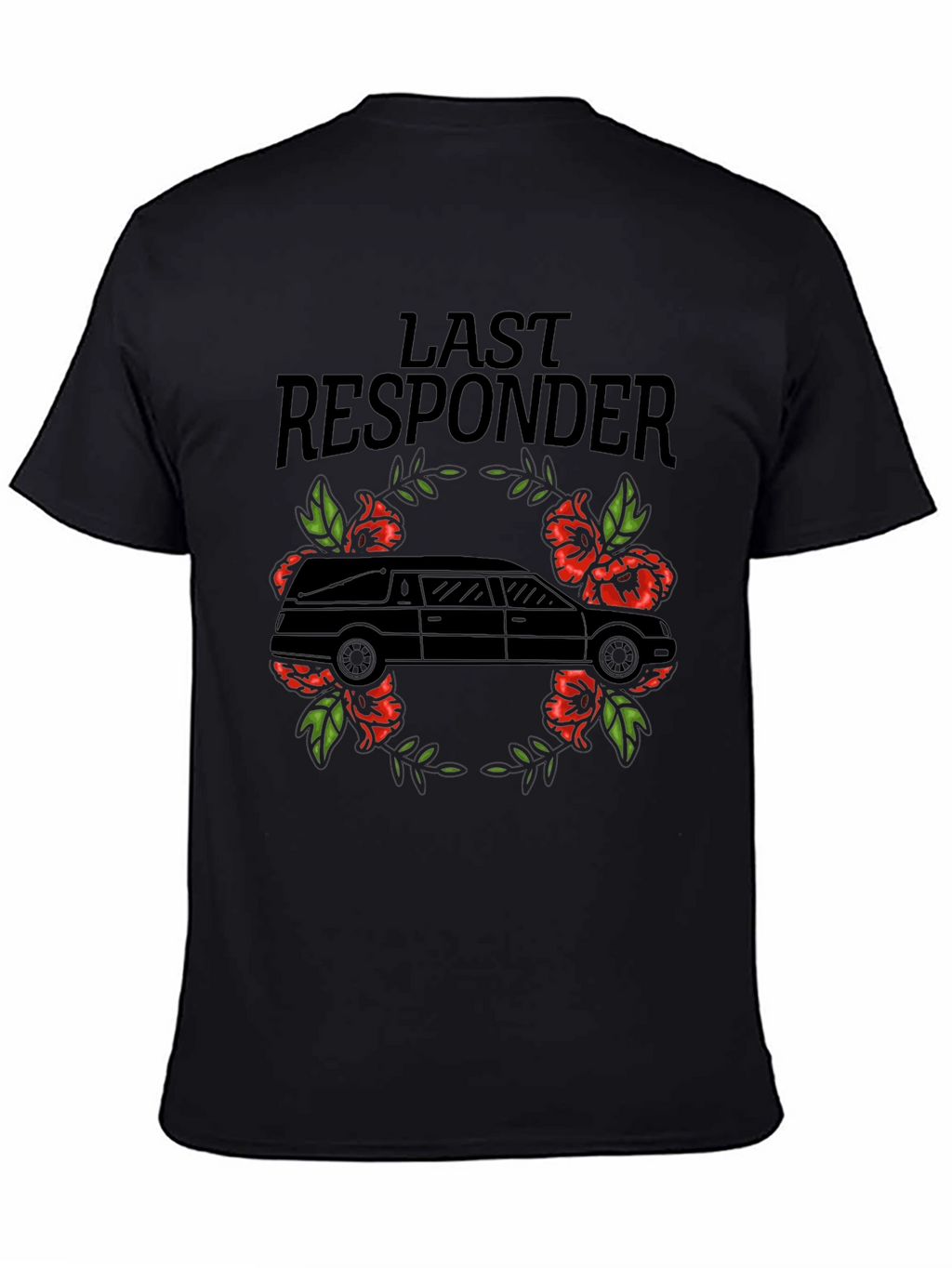 Last Responder Hearse Graphic T-Shirt