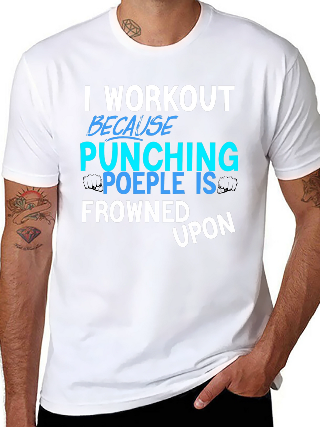 Workout Punching People Graphic Tee
