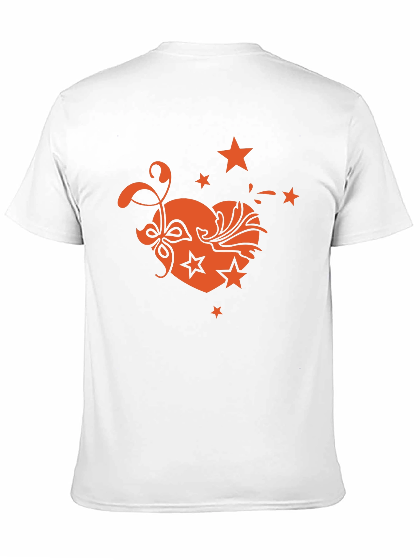 Heart Star Graphic Tee - Stylish Mens Black T-Shirt