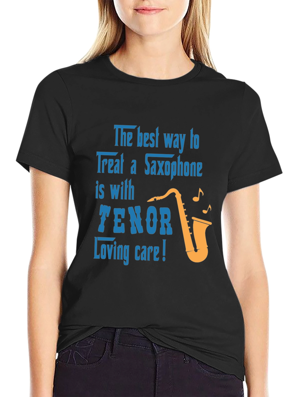 Saxophone Lover T-Shirt: Tenor Loving Care Design