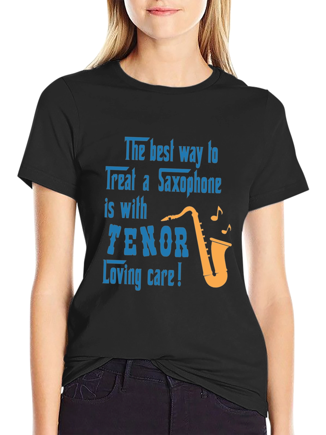 Saxophone Lover T-Shirt: Tenor Loving Care Design