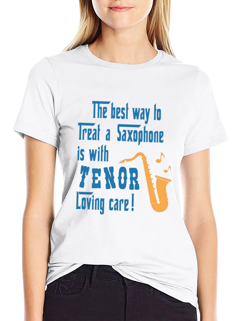 Saxophone Lover T-Shirt: Tenor Loving Care Design
