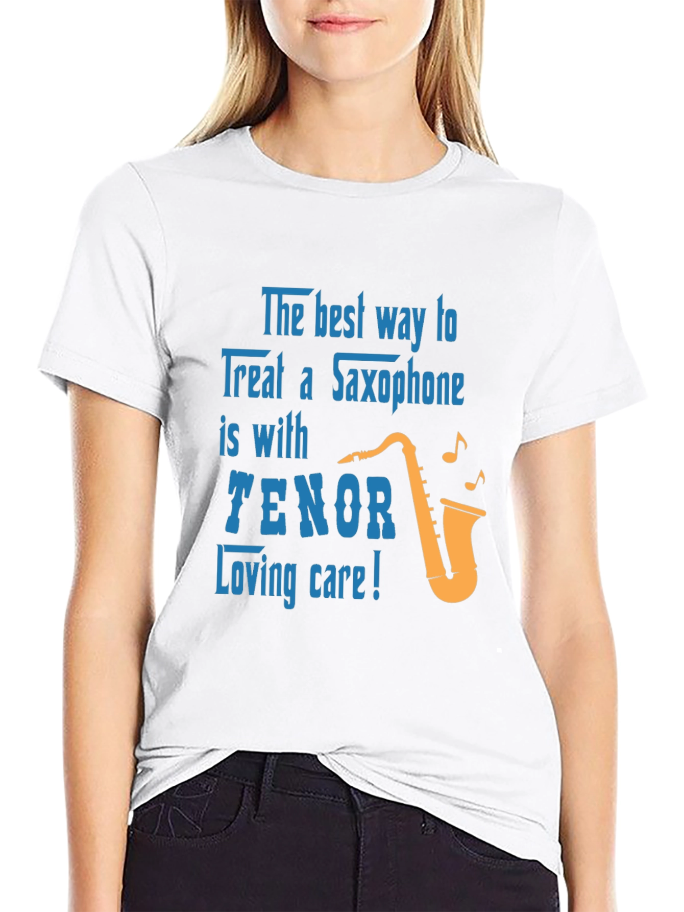 Saxophone Lover T-Shirt: Tenor Loving Care Design