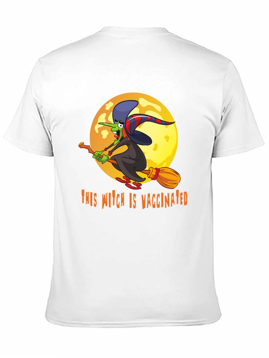 Vaccinated Witch T-Shirt - Halloween Design