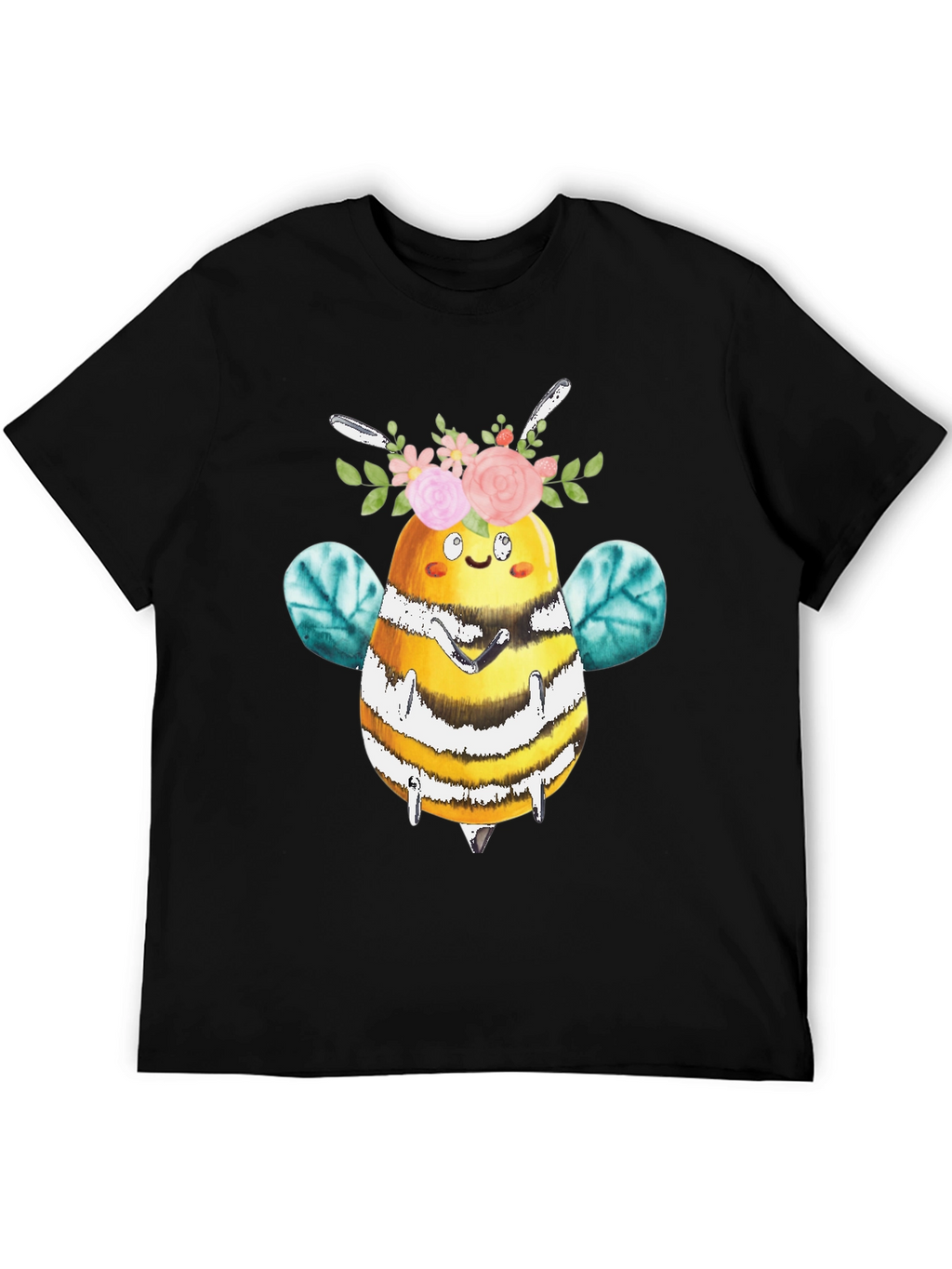 Cute Bee with Floral Crown T-Shirt