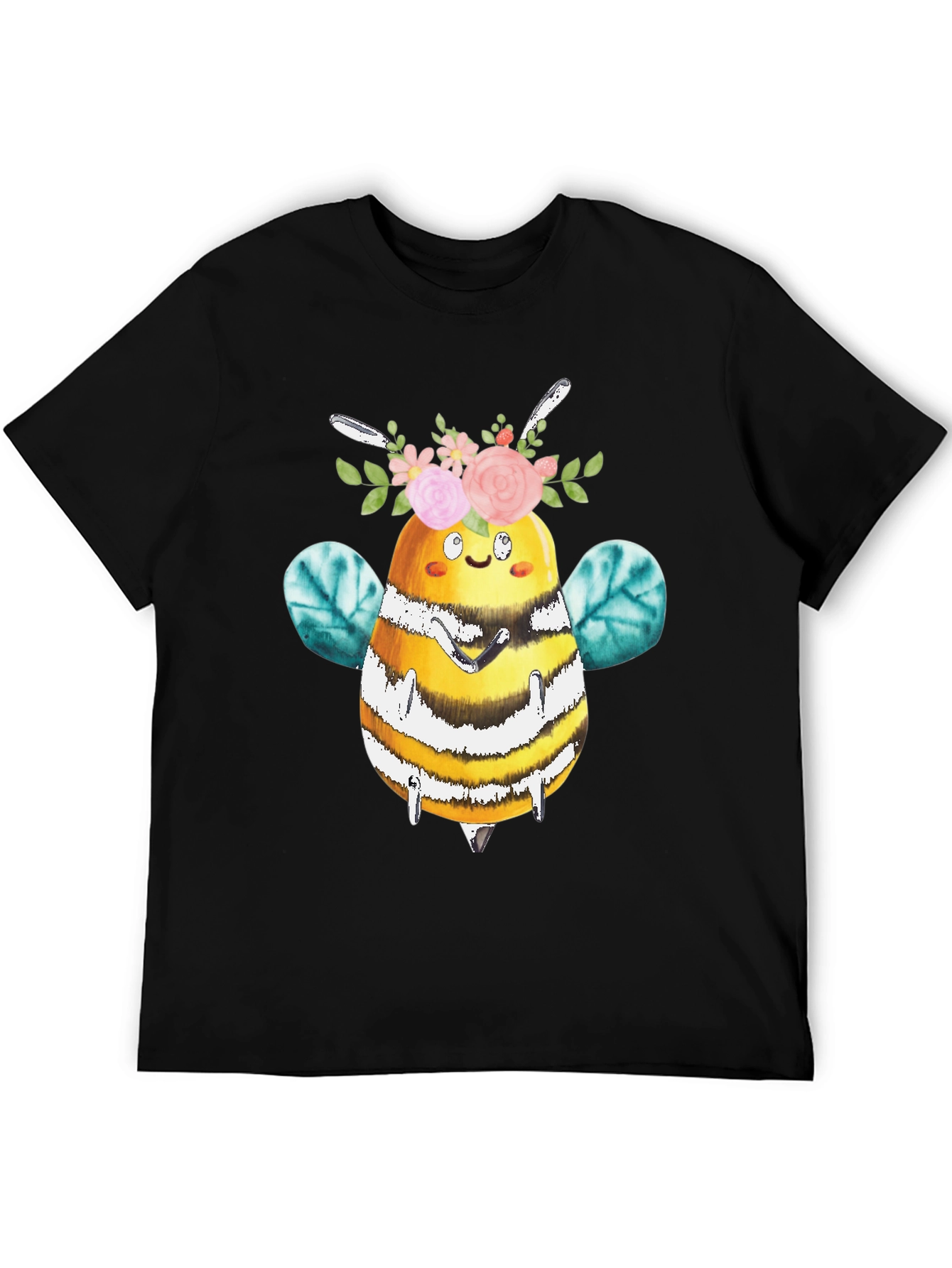 Cute Bee with Floral Crown T-Shirt