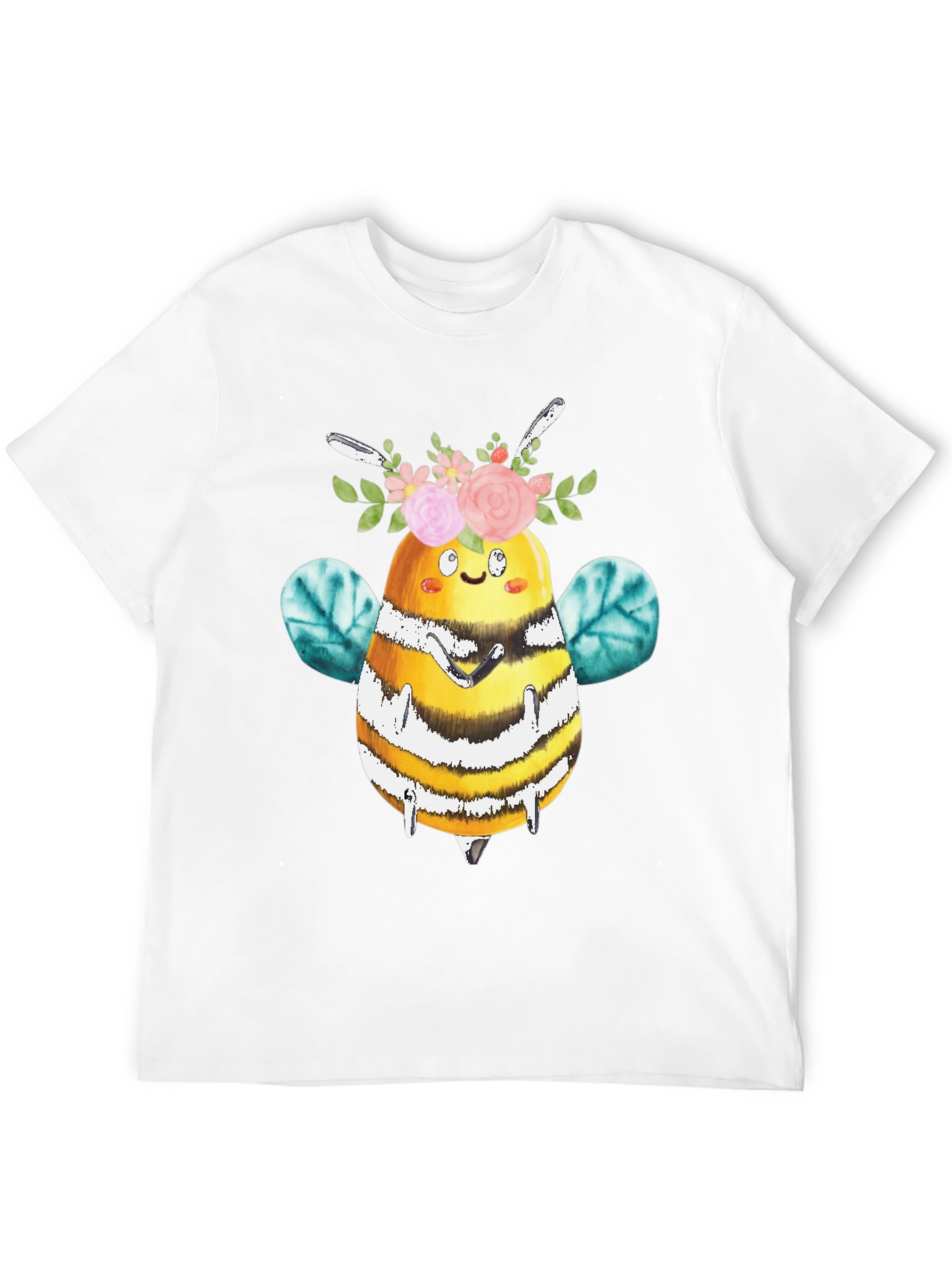Cute Bee with Floral Crown T-Shirt