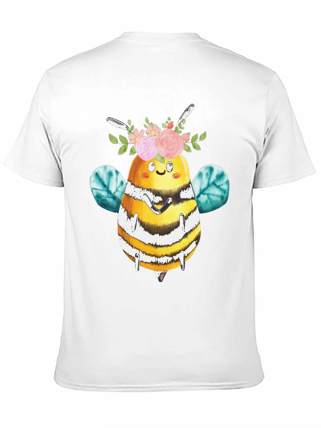 Cute Bee with Floral Crown T-Shirt