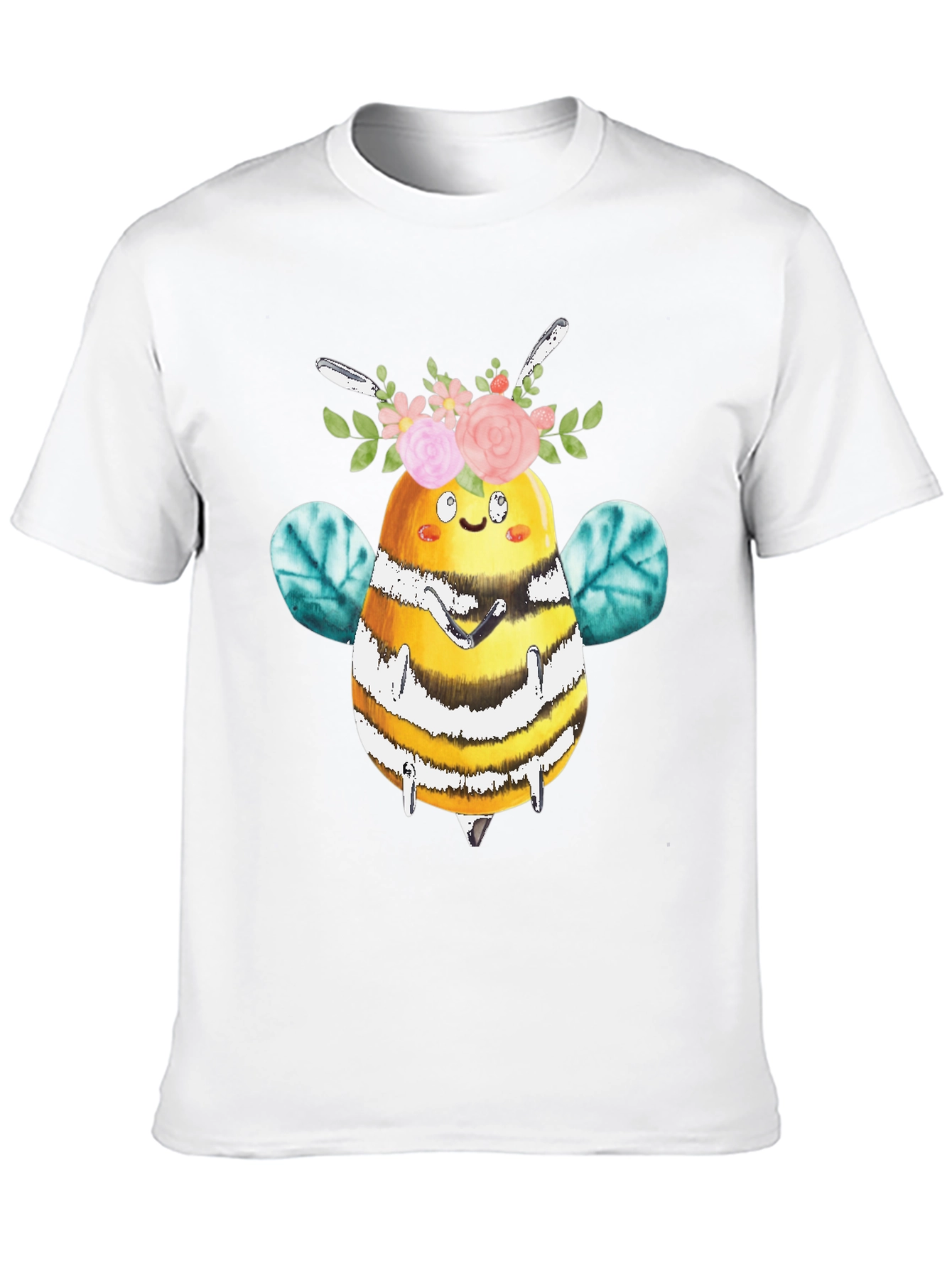 Cute Bee with Floral Crown T-Shirt