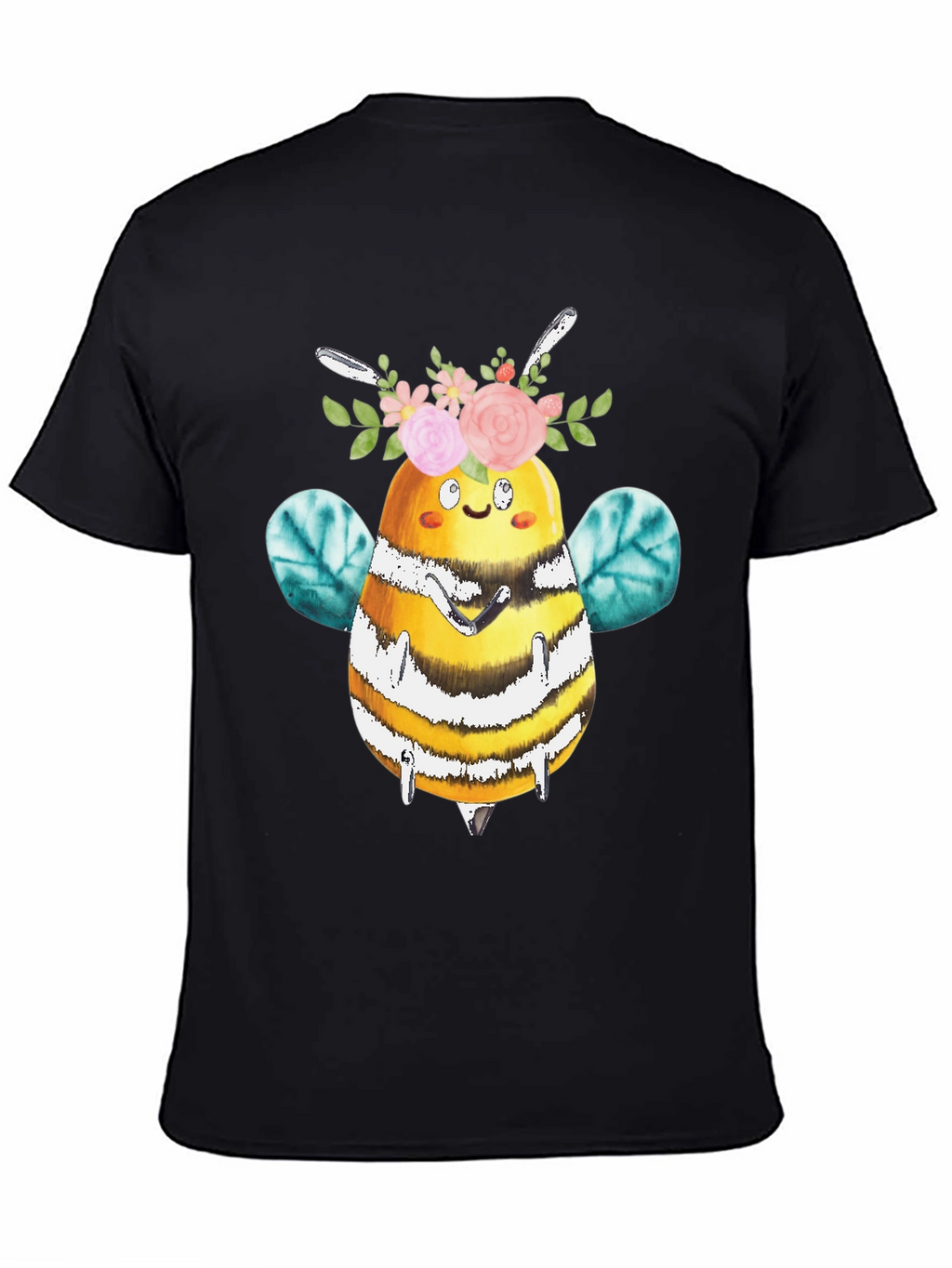 Cute Bee with Floral Crown T-Shirt