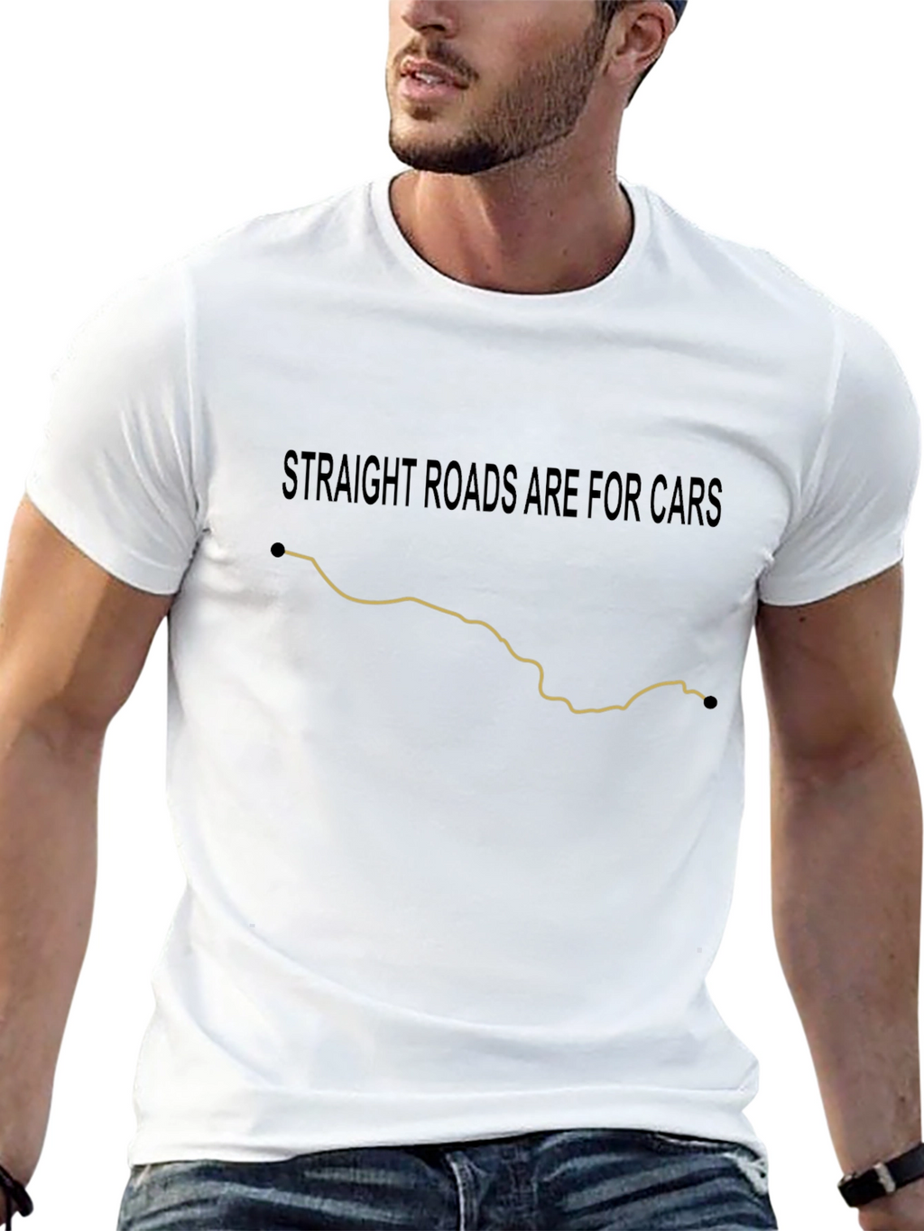Straight Roads Are For Cars Graphic Tee