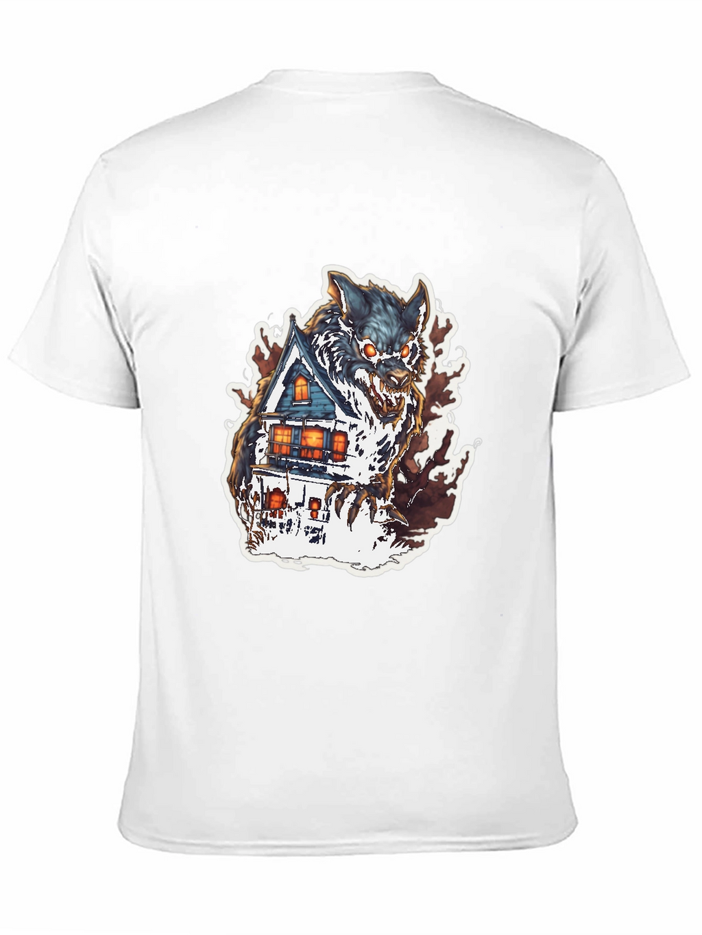 Wolf House Graphic Tee - Halloween Shirt