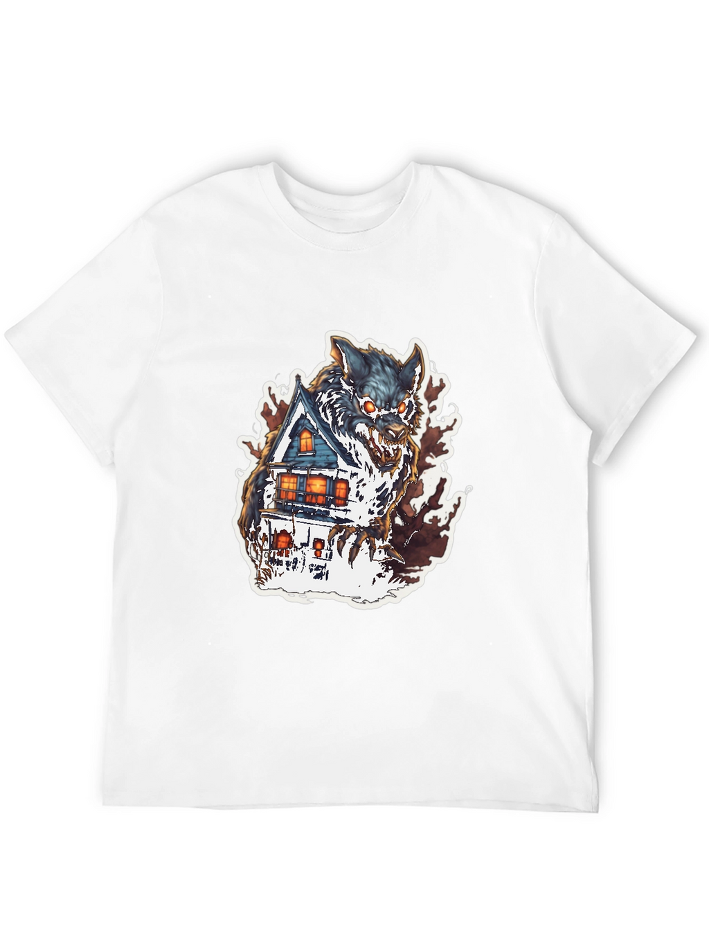 Wolf House Graphic Tee - Halloween Shirt
