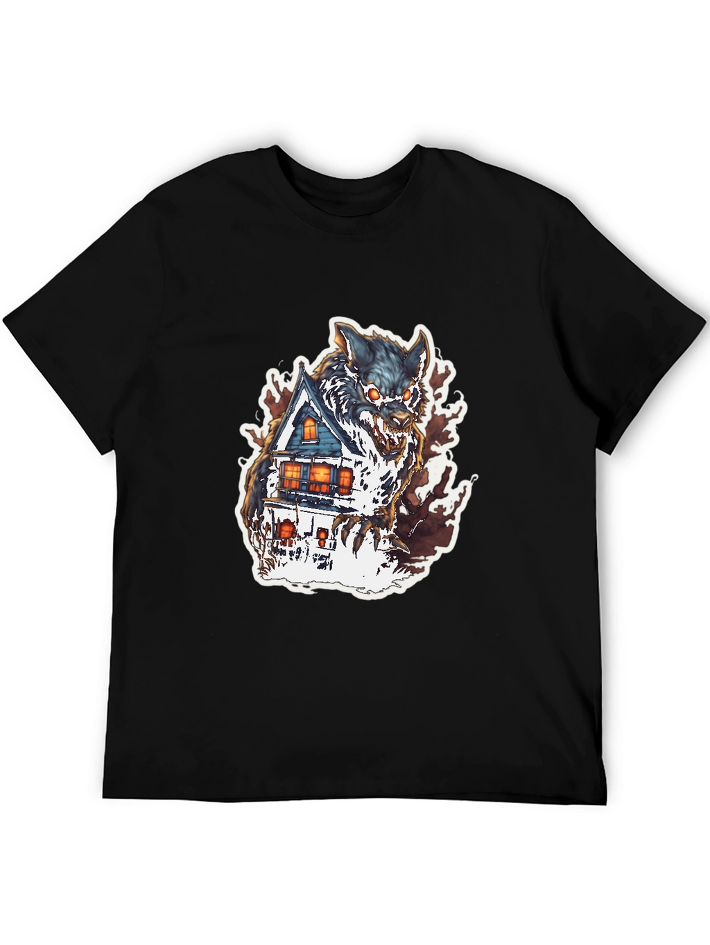 Wolf House Graphic Tee - Halloween Shirt