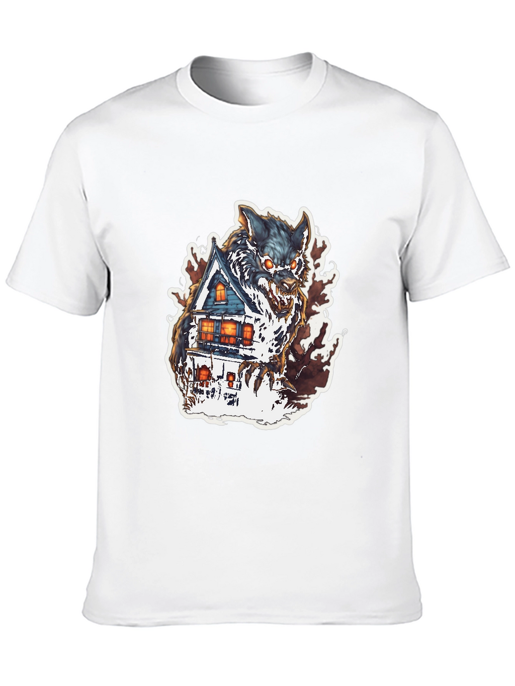 Wolf House Graphic Tee - Halloween Shirt