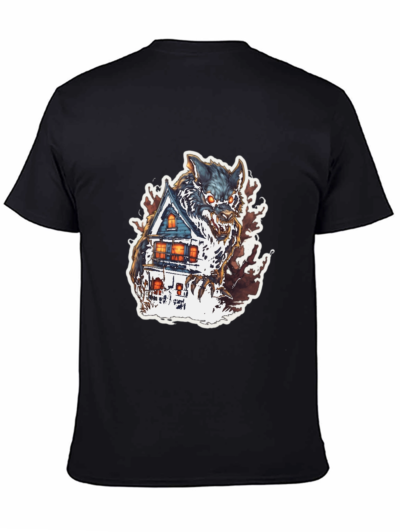Wolf House Graphic Tee - Halloween Shirt