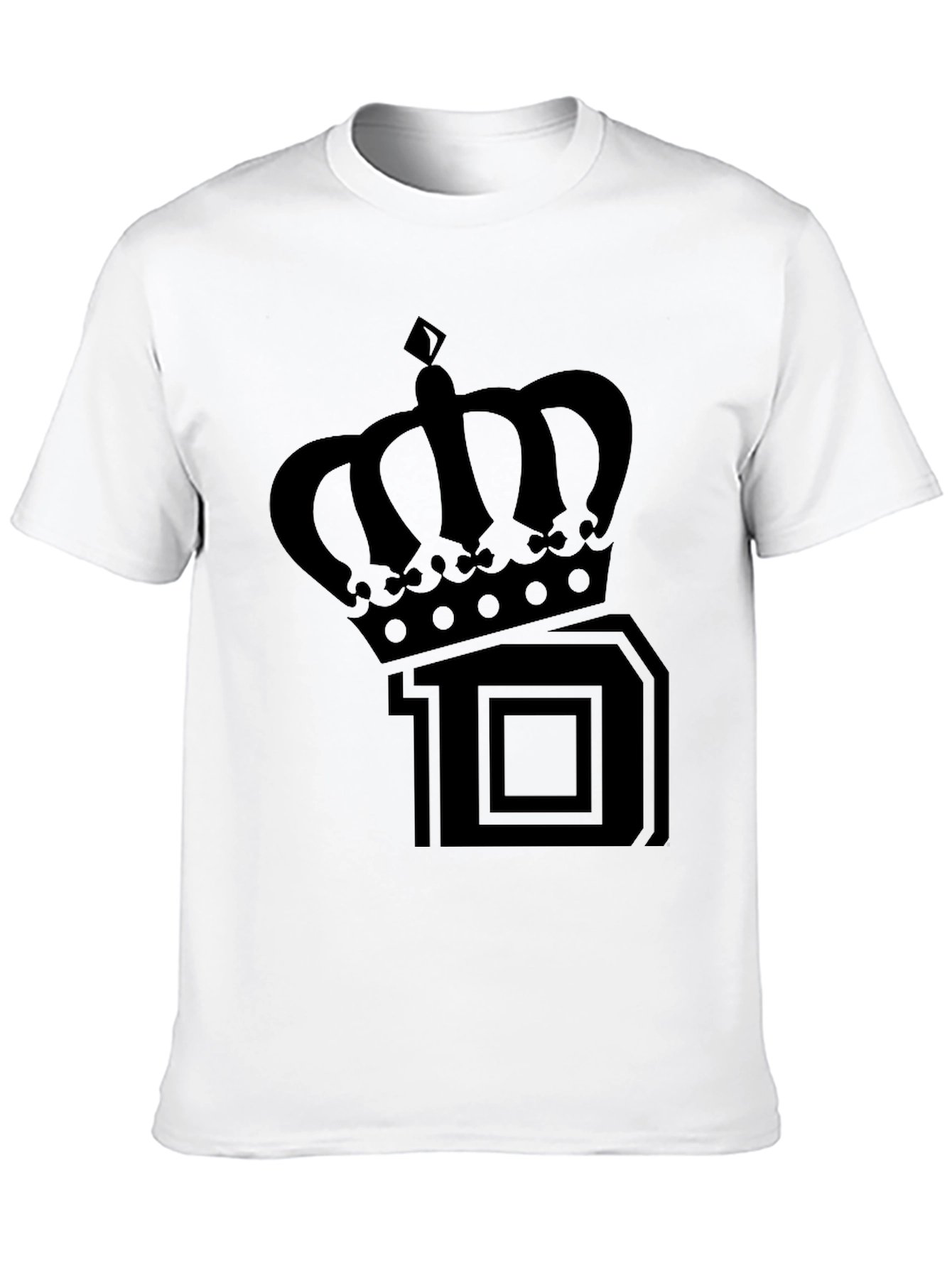 Crown 10 Graphic Print Black T-Shirt