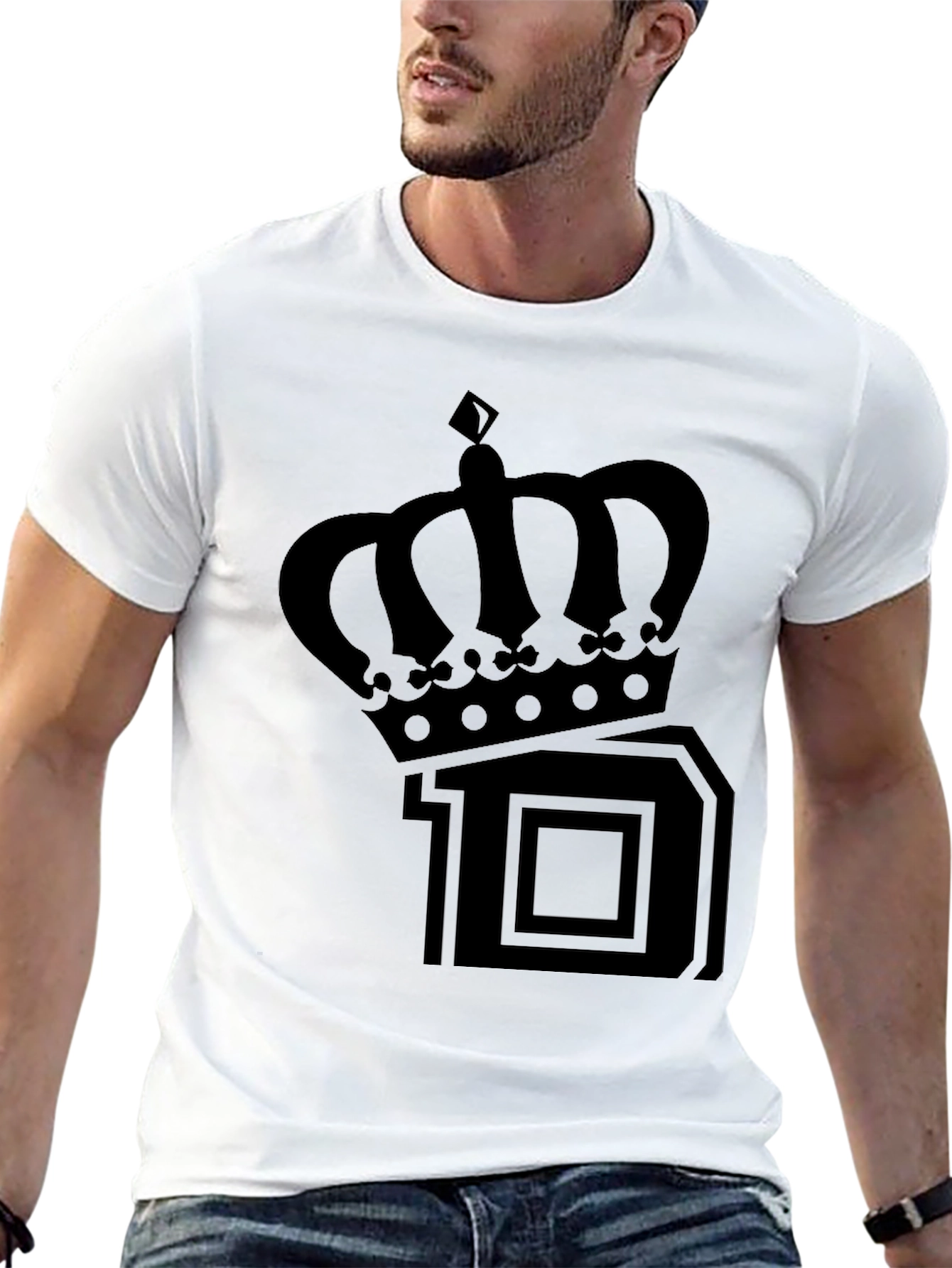 Crown 10 Graphic Print Black T-Shirt