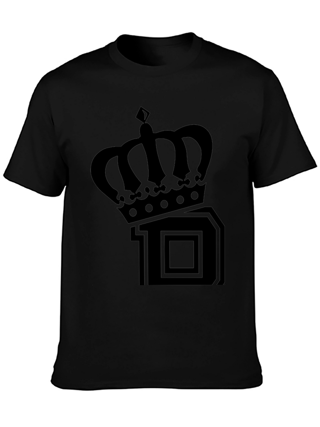 Crown 10 Graphic Print Black T-Shirt