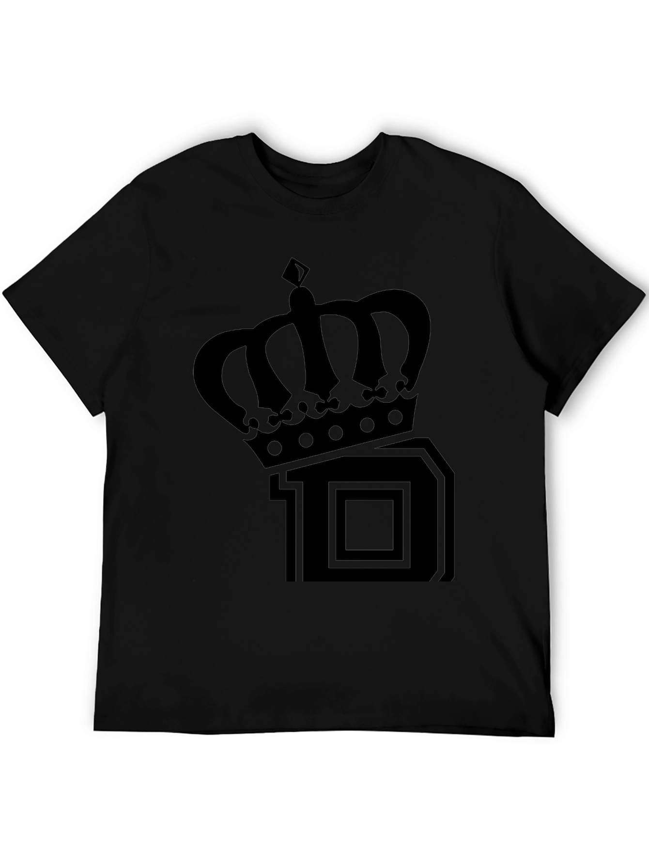 Crown 10 Graphic Print Black T-Shirt