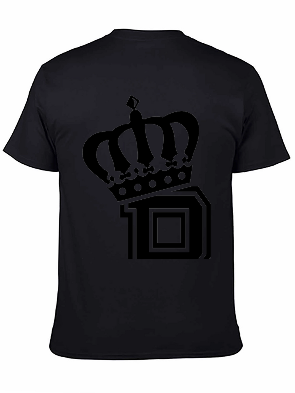Crown 10 Graphic Print Black T-Shirt