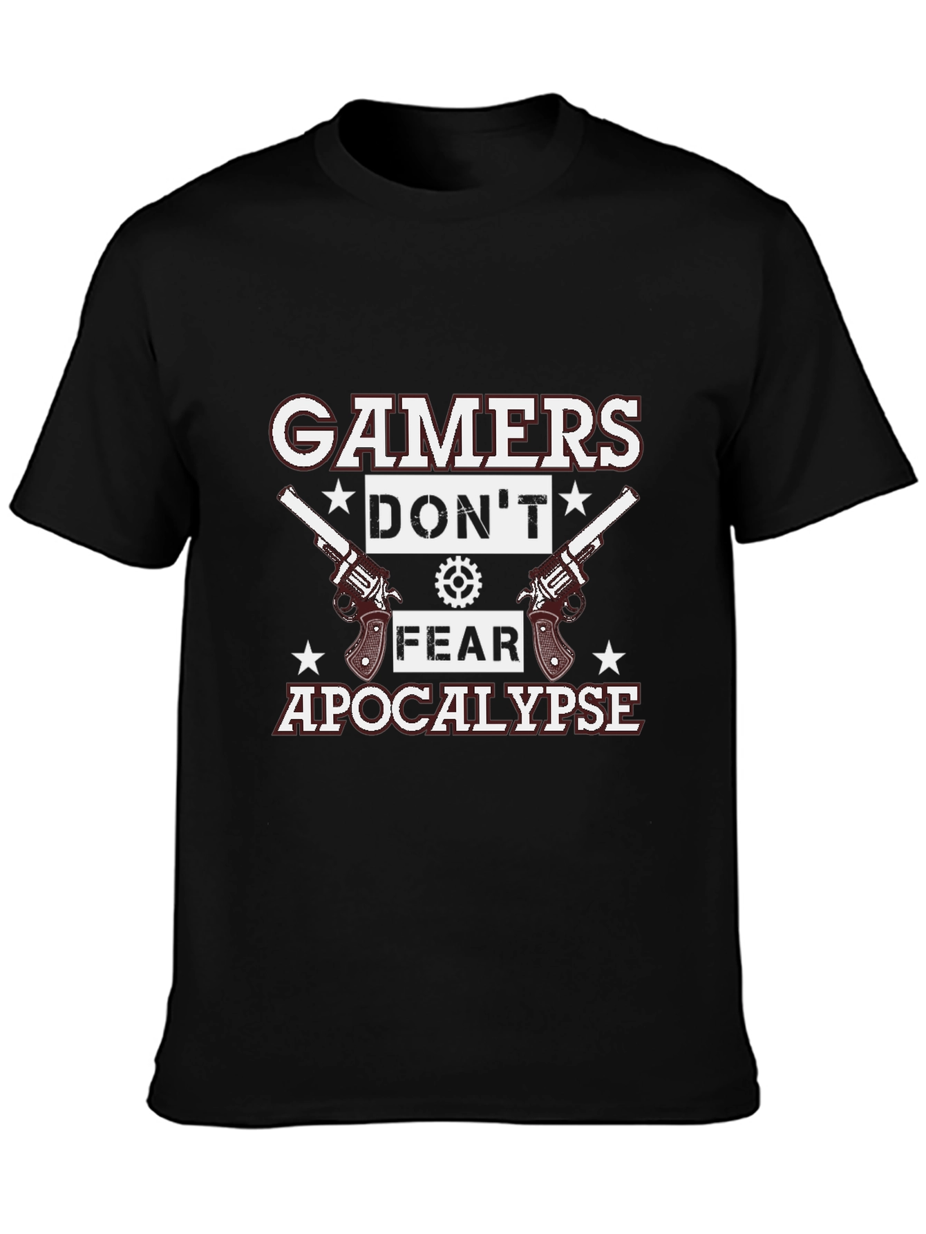 Gamers Dont Fear Apocalypse Black T-Shirt