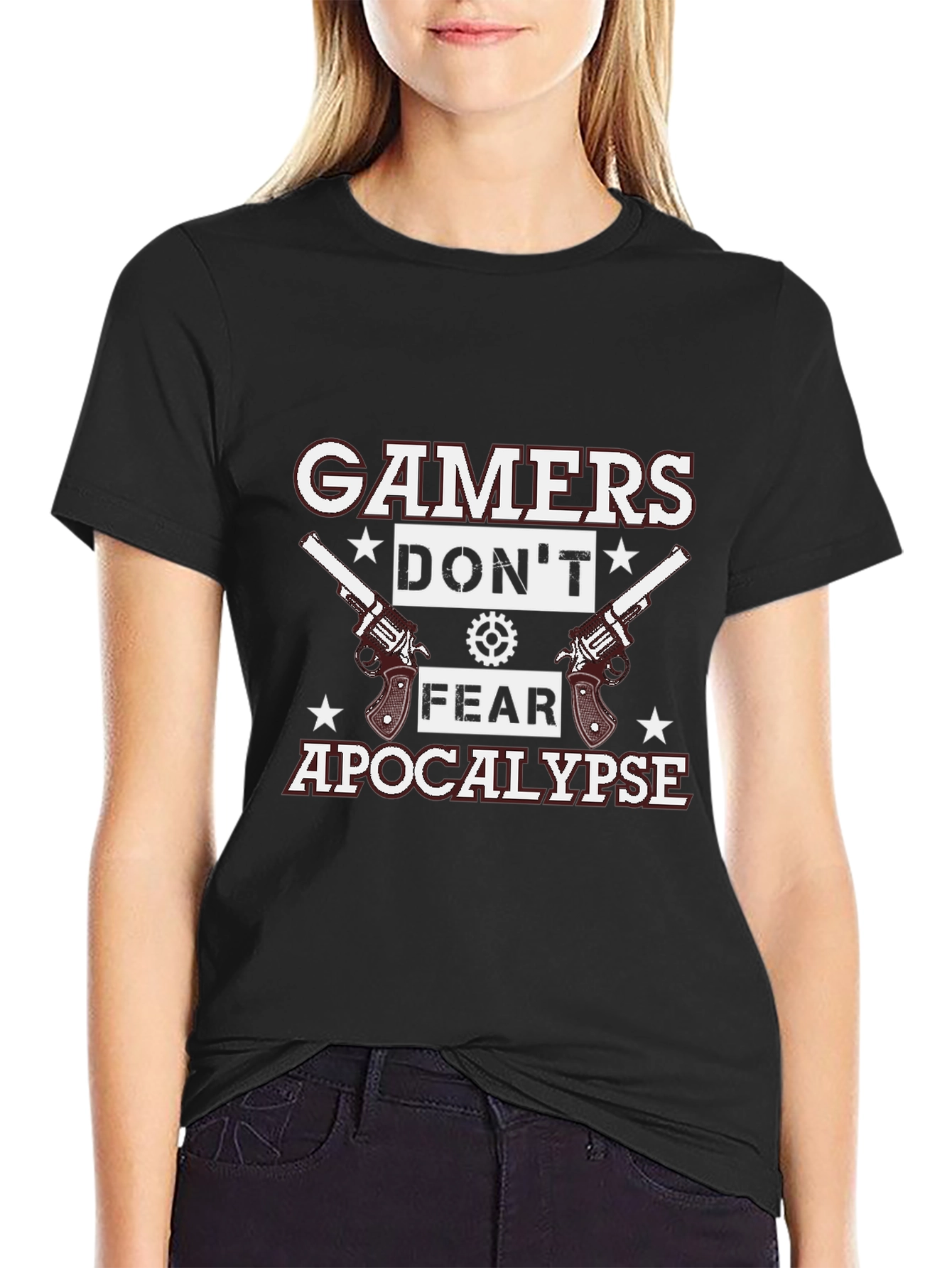 Gamers Dont Fear Apocalypse Black T-Shirt