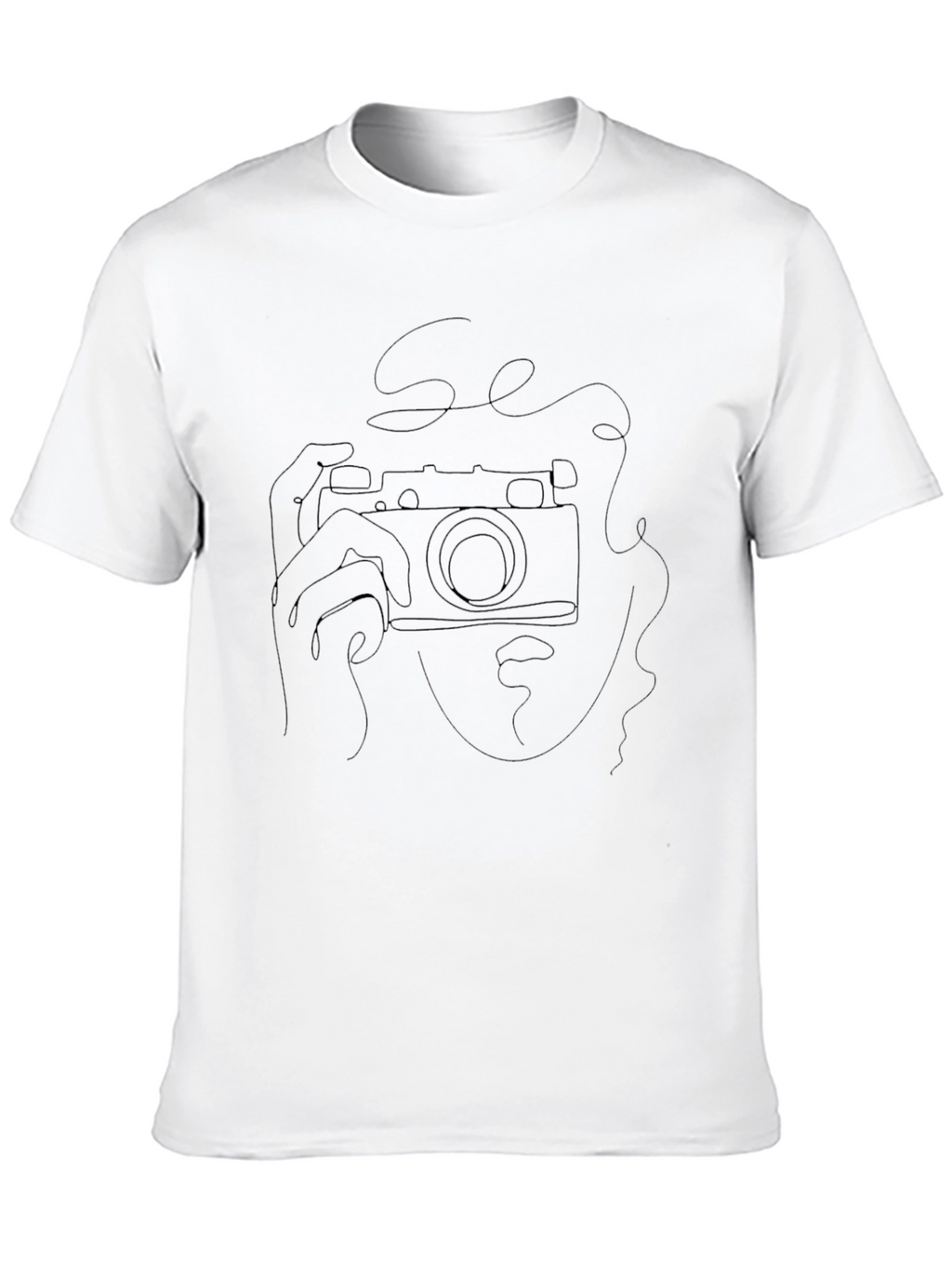 Retro Camera Graphic Black T-Shirt