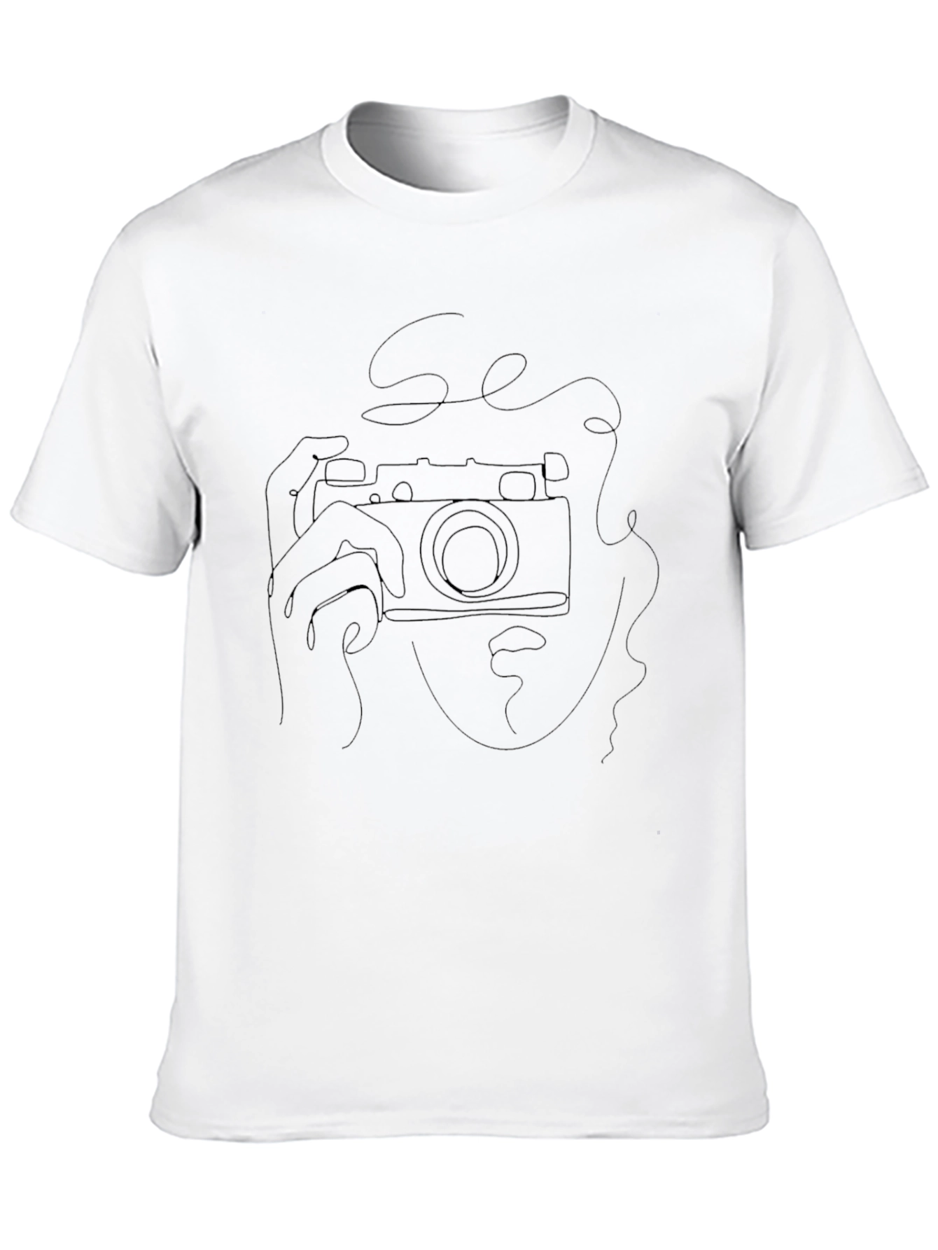 Retro Camera Graphic Black T-Shirt