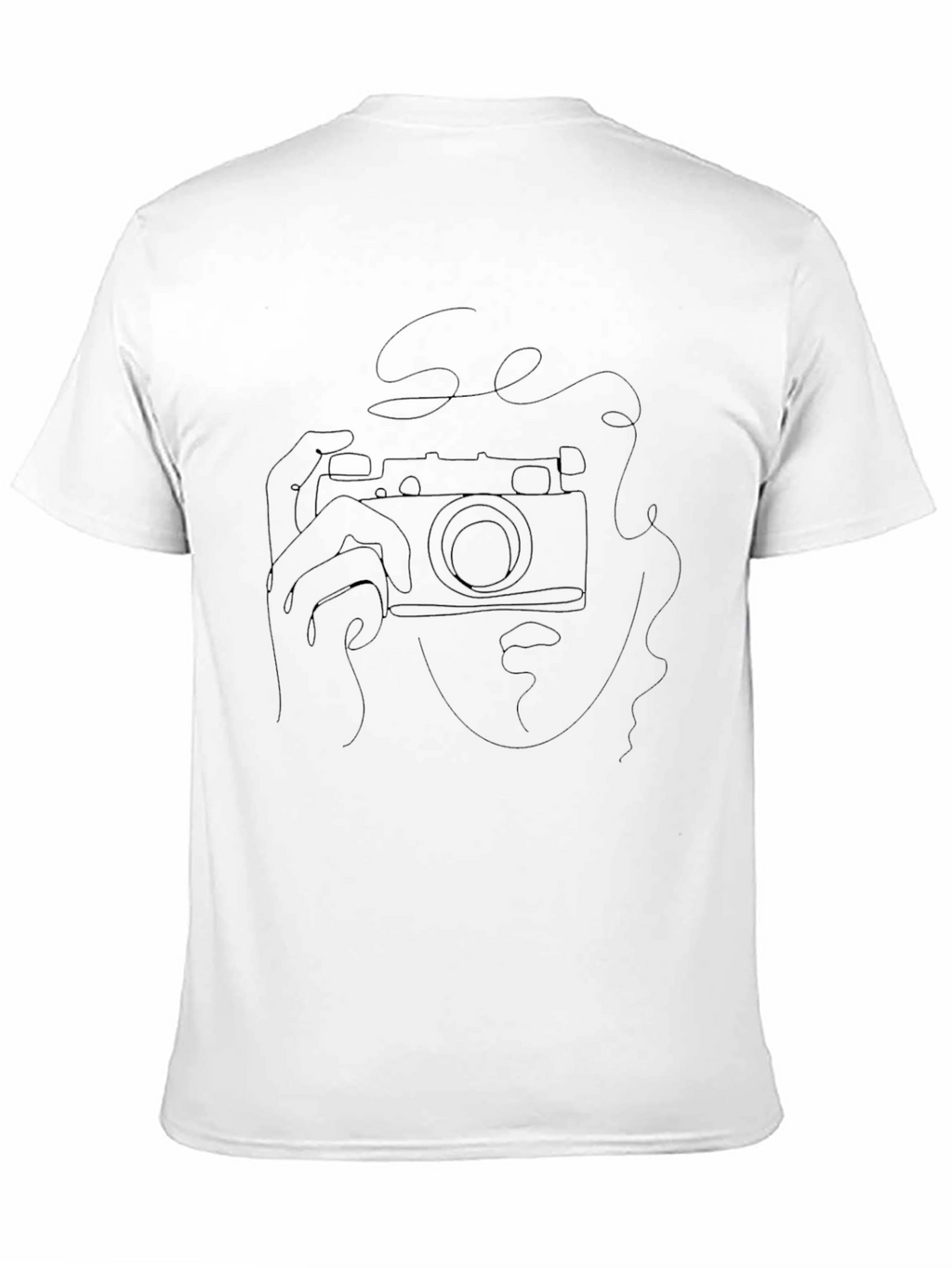 Retro Camera Graphic Black T-Shirt