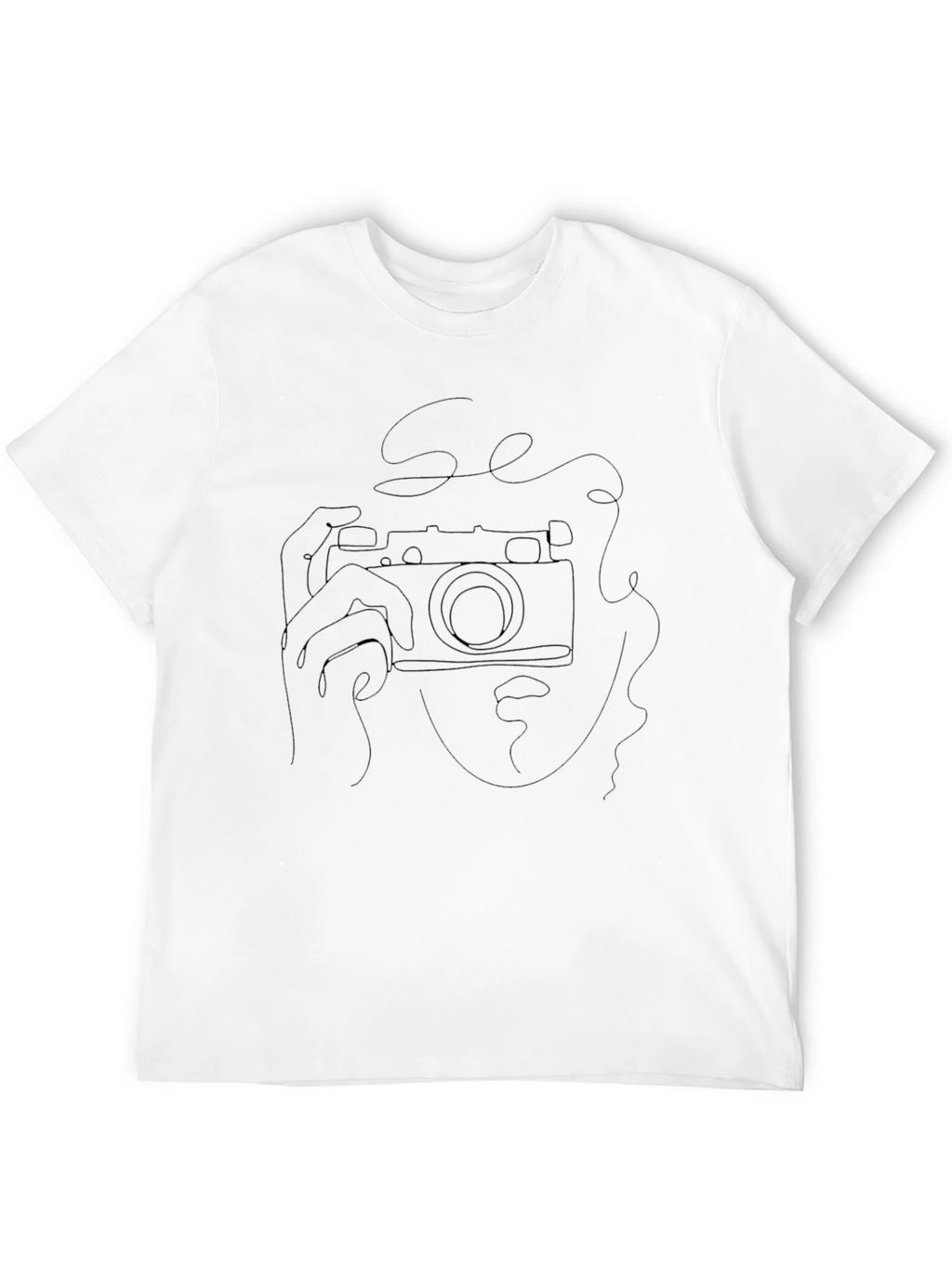 Retro Camera Graphic Black T-Shirt