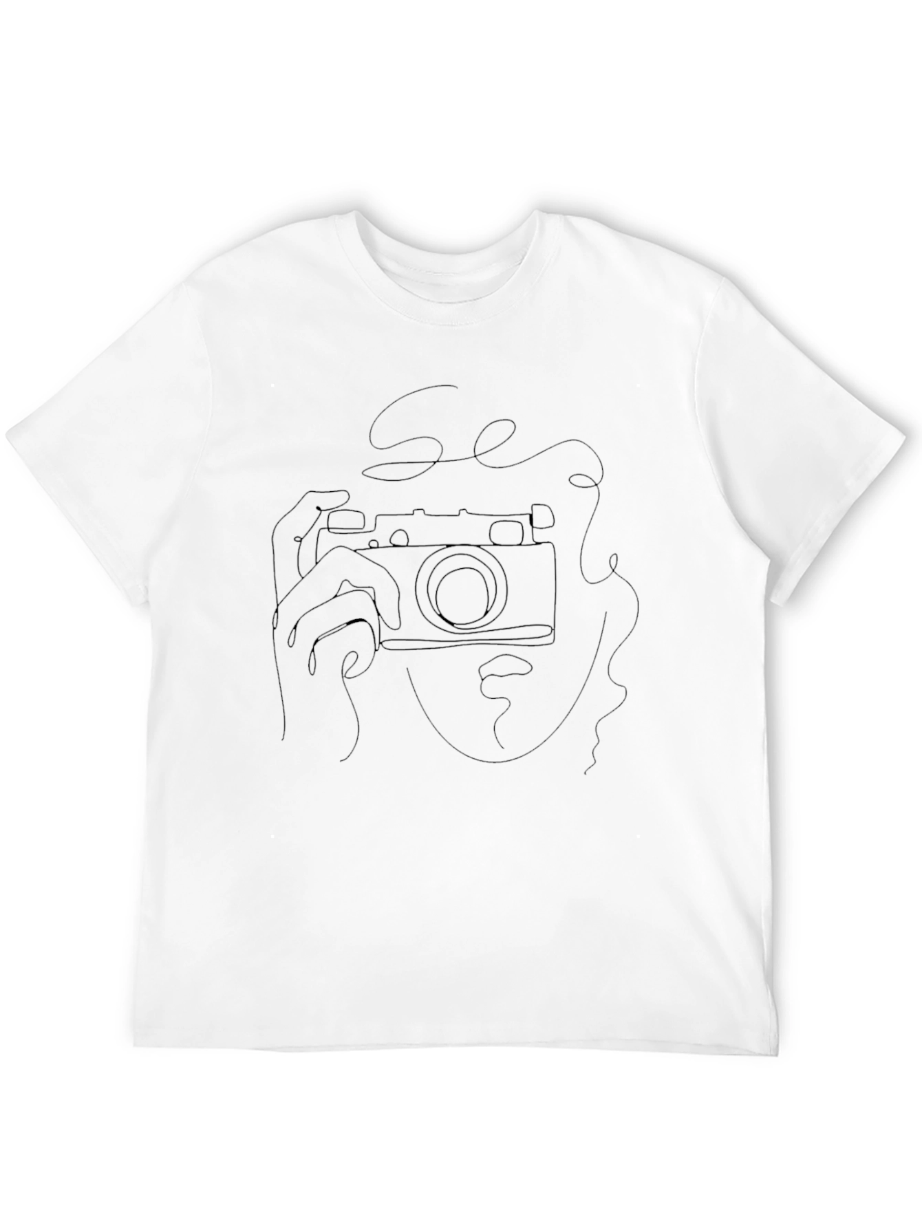 Retro Camera Graphic Black T-Shirt