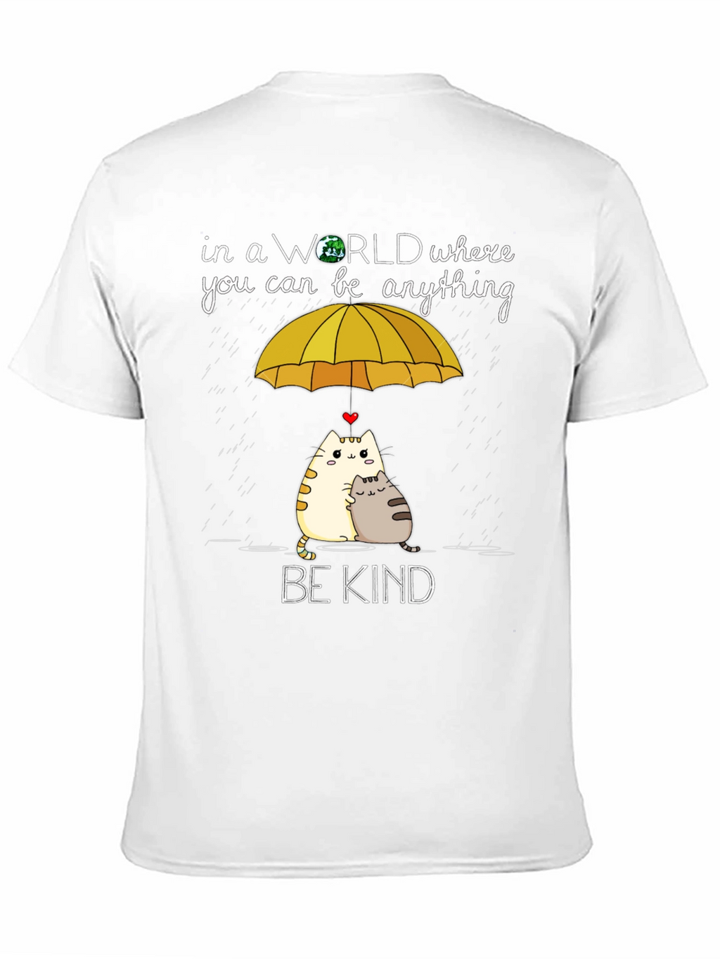 Be Kind Cats Under Umbrella Graphic Tee