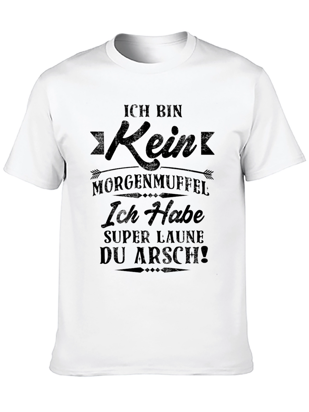 Ich Bin Kein Morgenmuffel Black Graphic T-Shirt