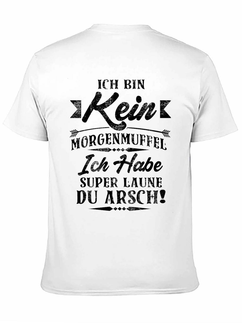 Ich Bin Kein Morgenmuffel Black Graphic T-Shirt