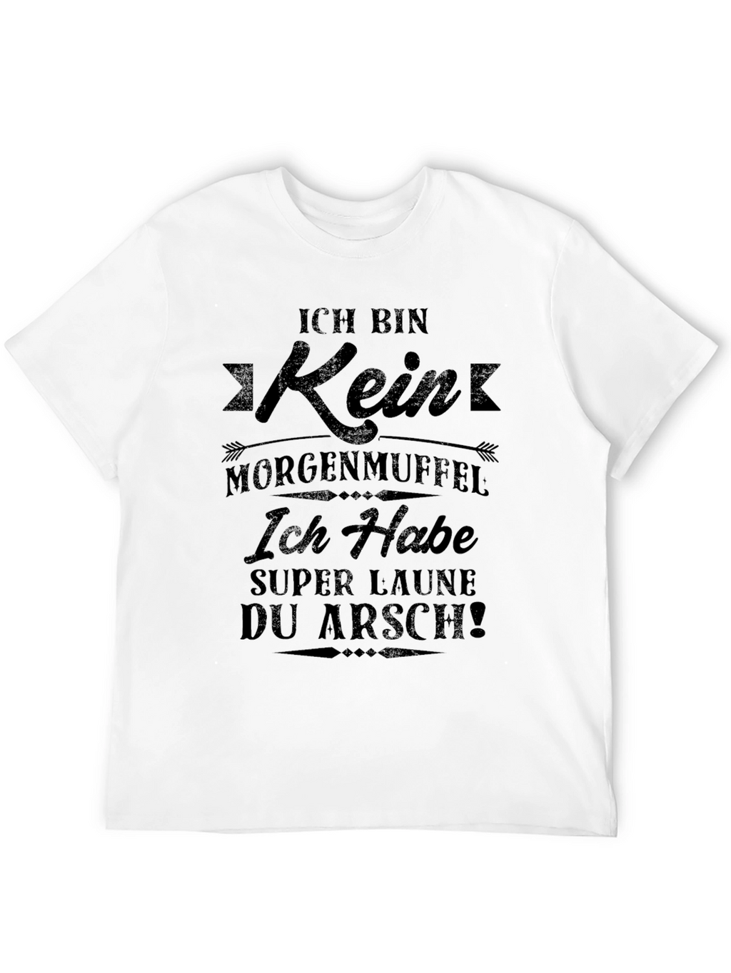 Ich Bin Kein Morgenmuffel Black Graphic T-Shirt